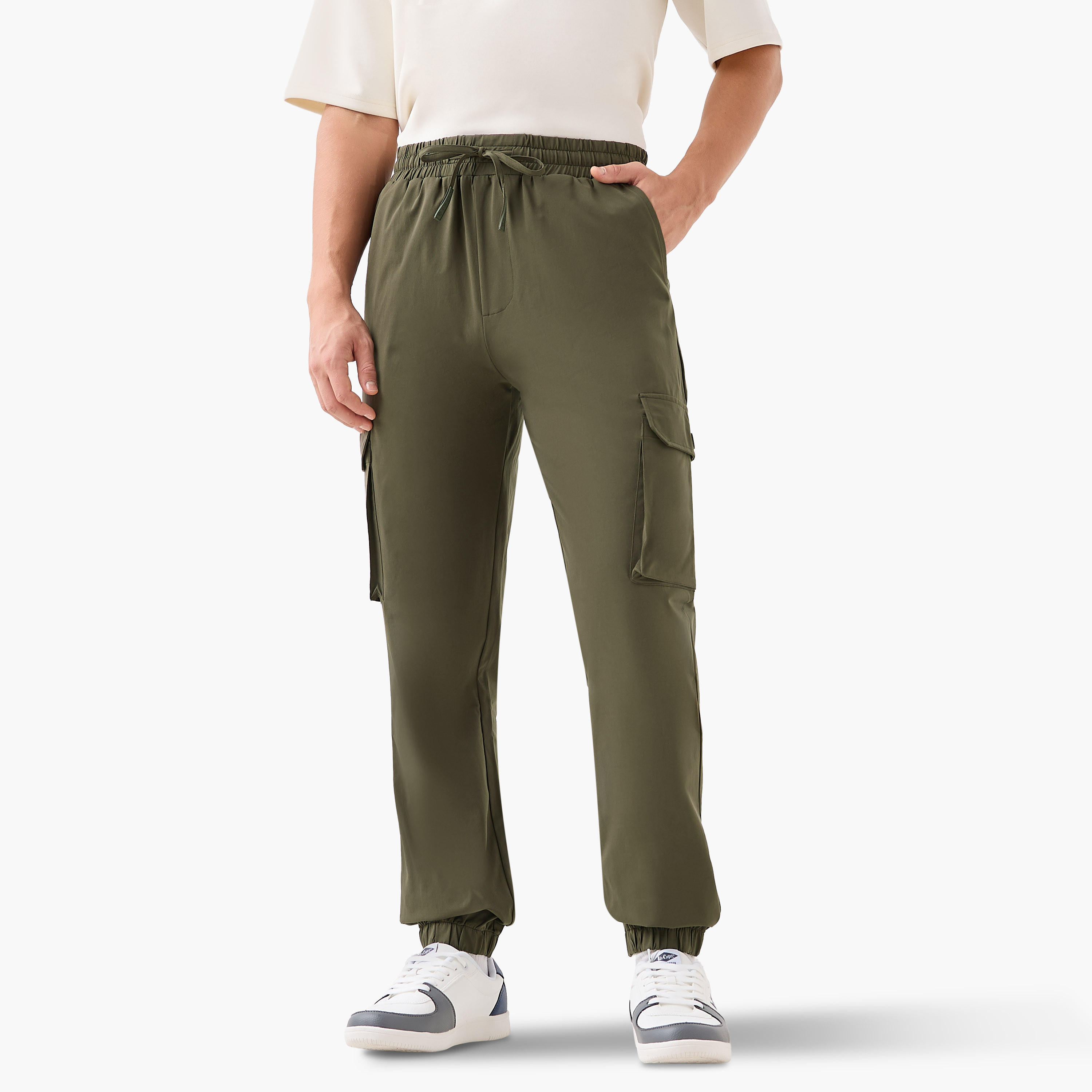 Love Pangolin Men Flexi Waist Joggers with Pockets-men-clothing-sportswearandactivewear-bottoms-joggers-image-1