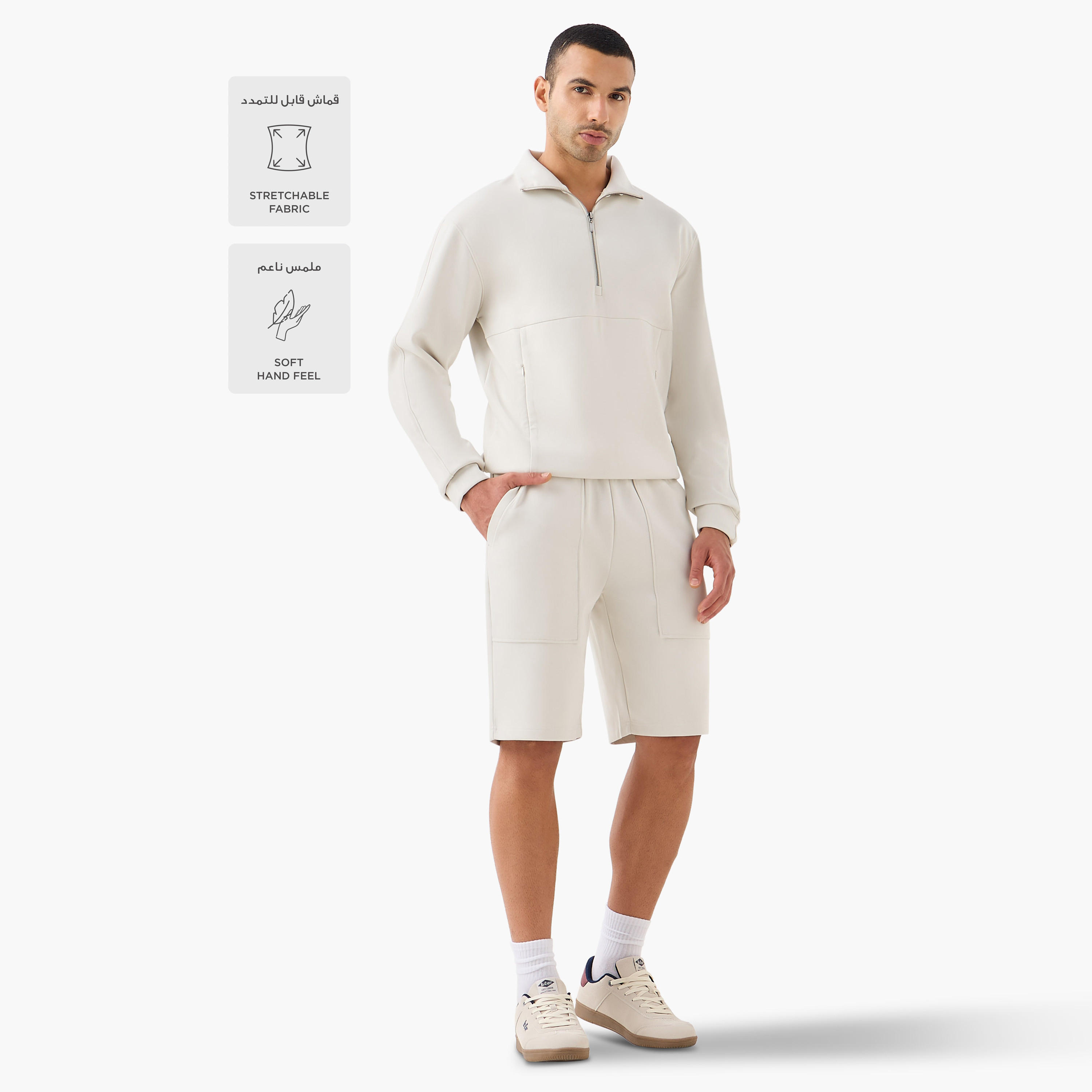 Love Pangolin Men Quarter Zip Sweatshirt-men-winterwear-hoodiesandsweatshirts-image-2