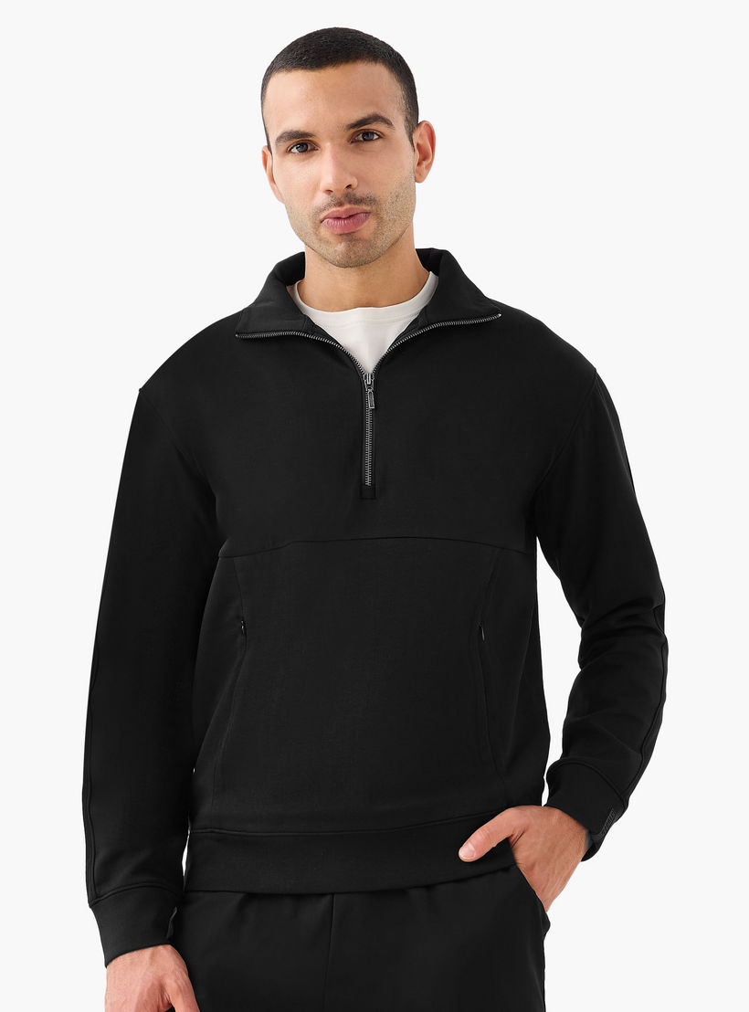 Love Pangolin Men Quarter Zip Sweatshirt-men-winterwear-hoodiesandsweatshirts-image-1