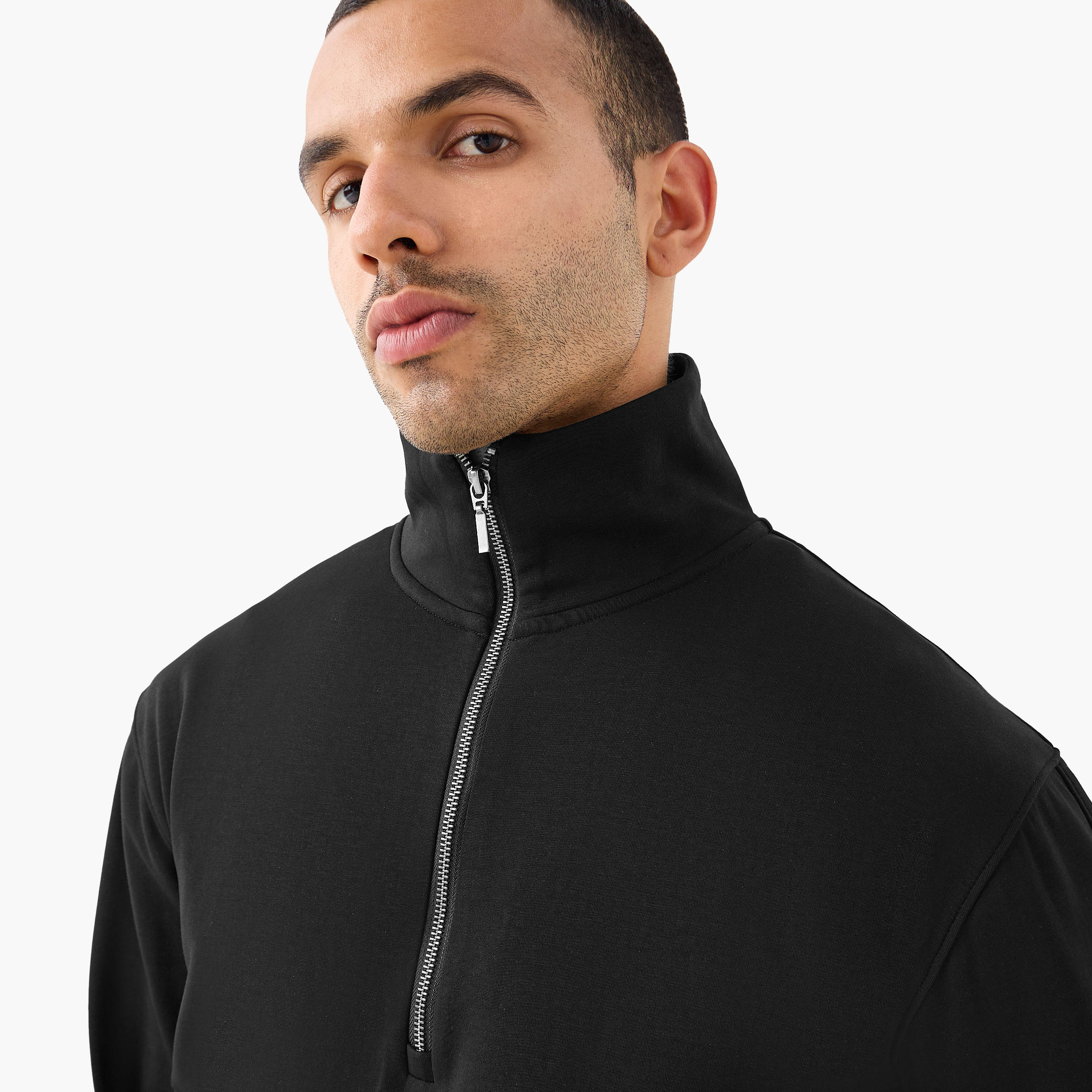 Love Pangolin Men Quarter Zip Sweatshirt-men-winterwear-hoodiesandsweatshirts-image-4