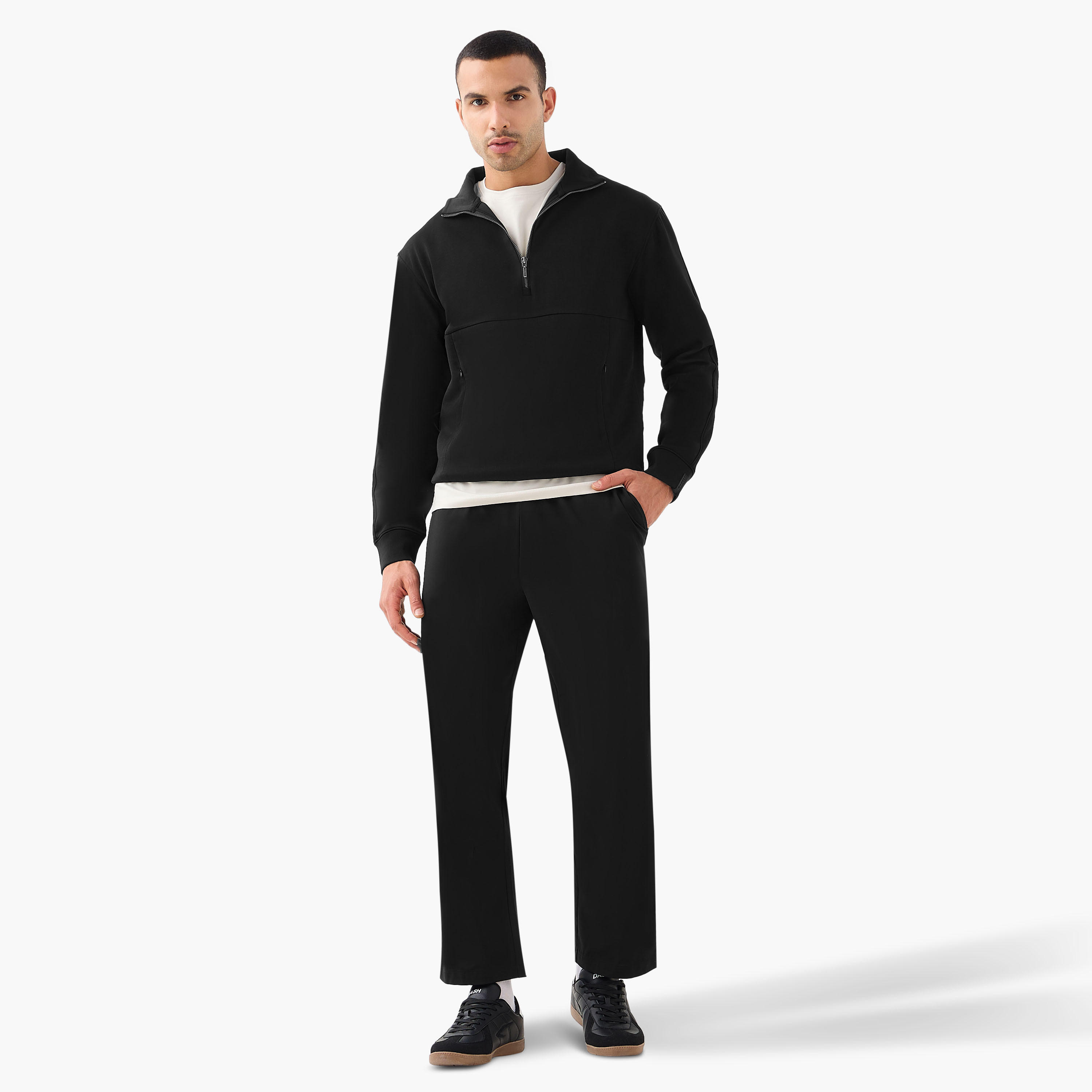 Love Pangolin Men Quarter Zip Sweatshirt-men-winterwear-hoodiesandsweatshirts-image-2