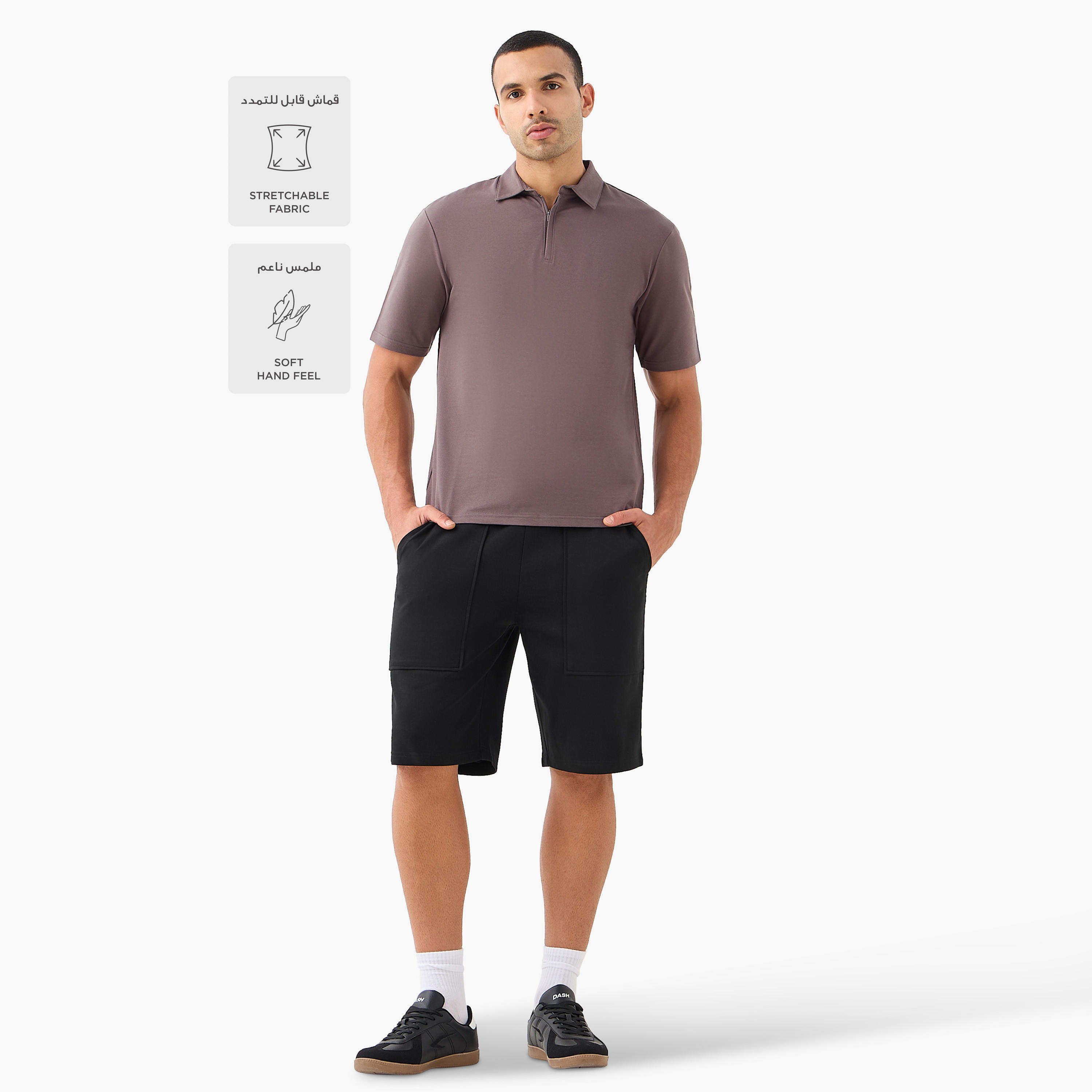 Love Pangolin Men Performance Half Zip Polo T-shirt-men-clothing-tshirtsandpolos-polos-image-2