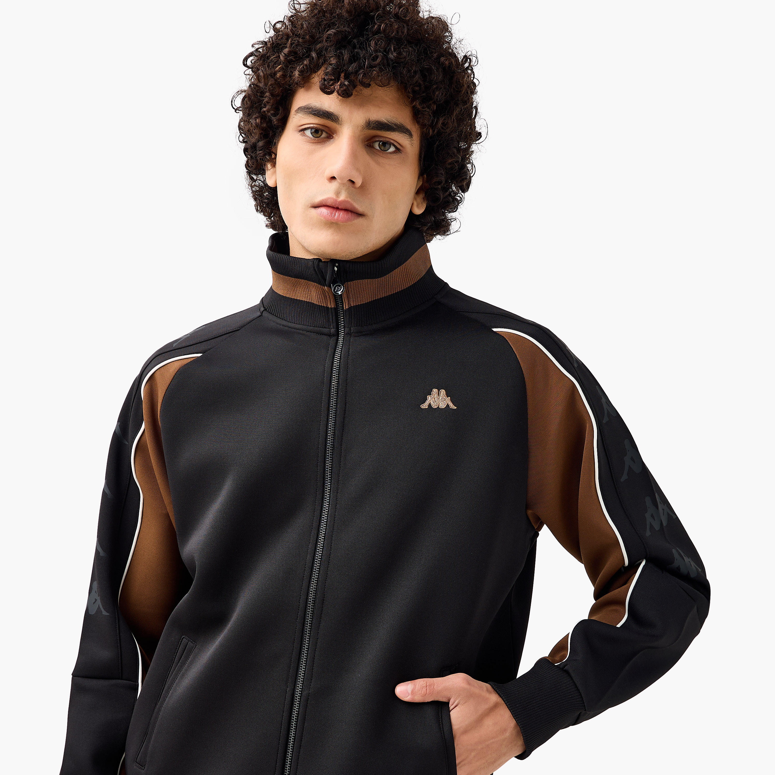 Kappa Men Colourblock High Neck Jacket-men-clothing-jacketsandblazers-jackets-image-5