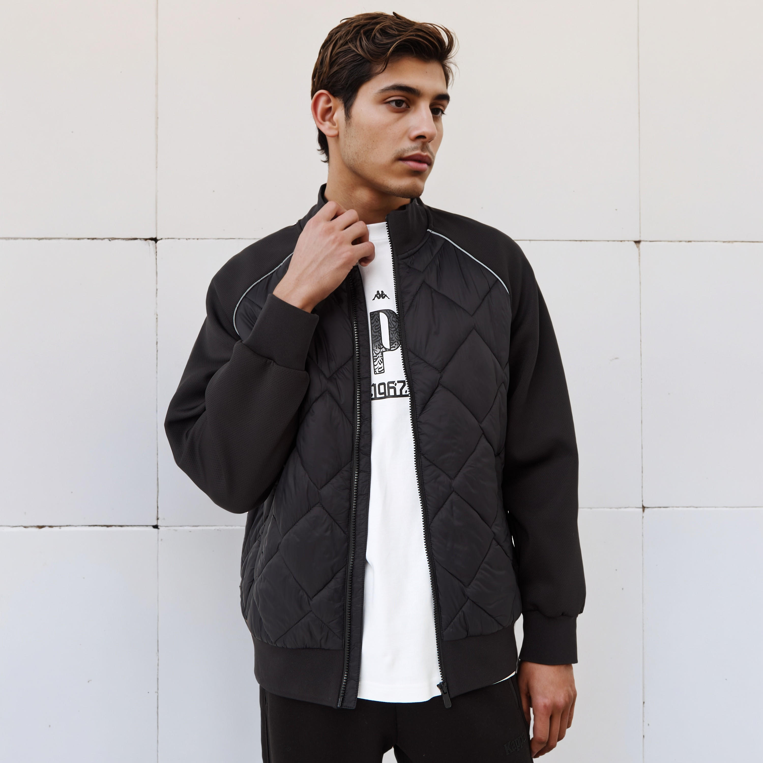 Kappa Men Quilted Zip Closure Jacket-men-clothing-jacketsandblazers-jackets-image-1