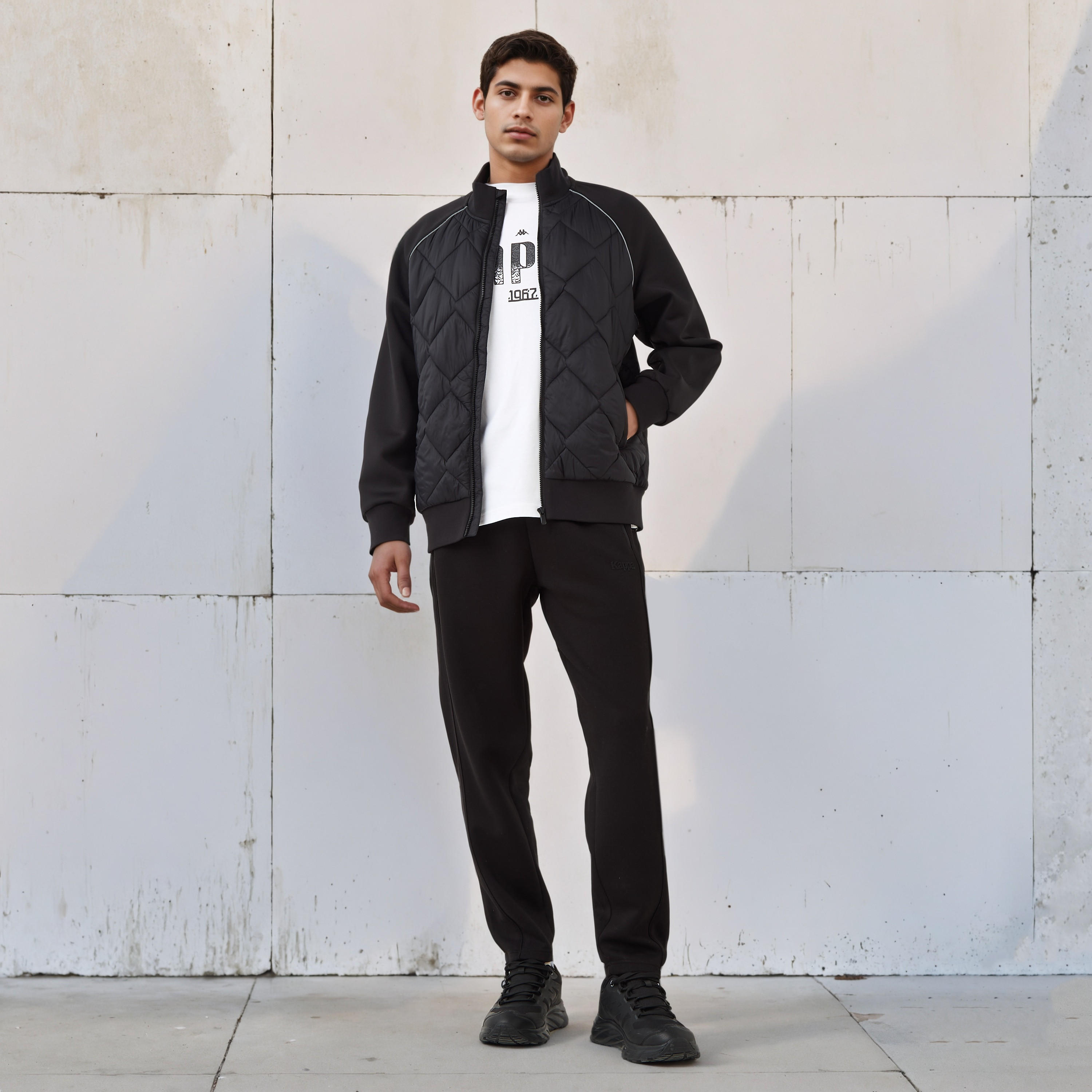 Kappa Men Quilted Zip Closure Jacket-men-clothing-jacketsandblazers-jackets-image-2