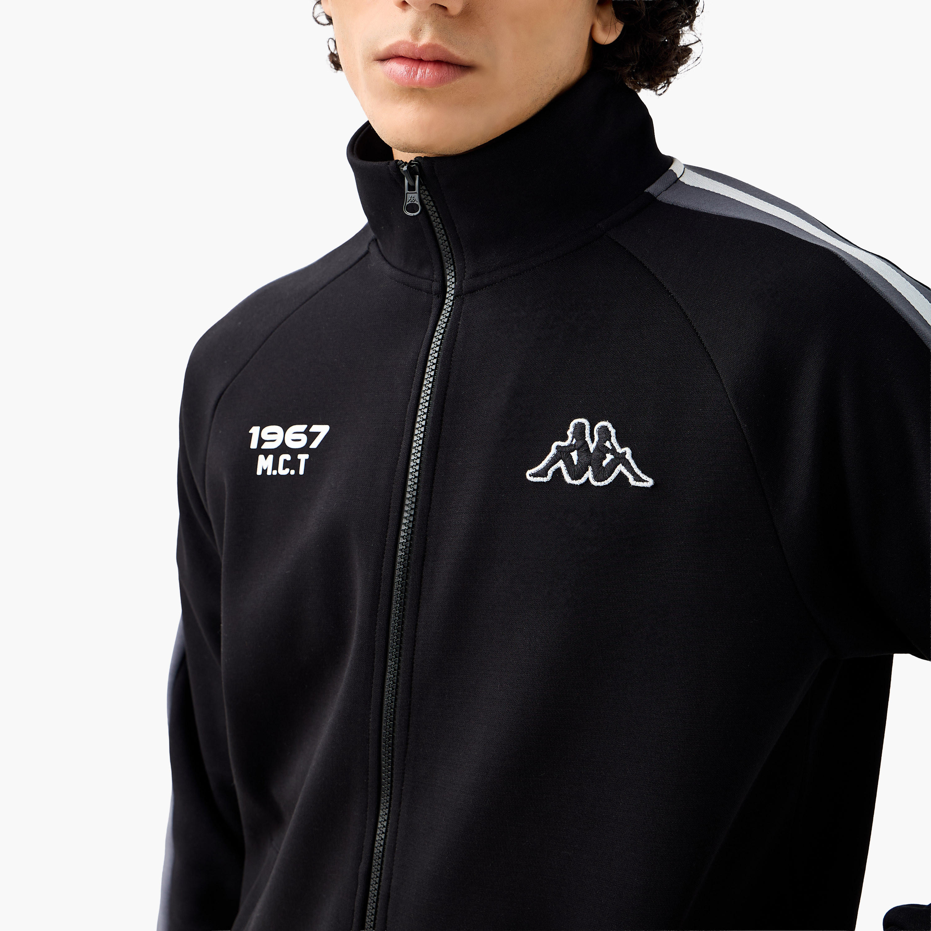 Kappa Men Regular Fit High Neck Jacket-men-clothing-jacketsandblazers-jackets-image-3