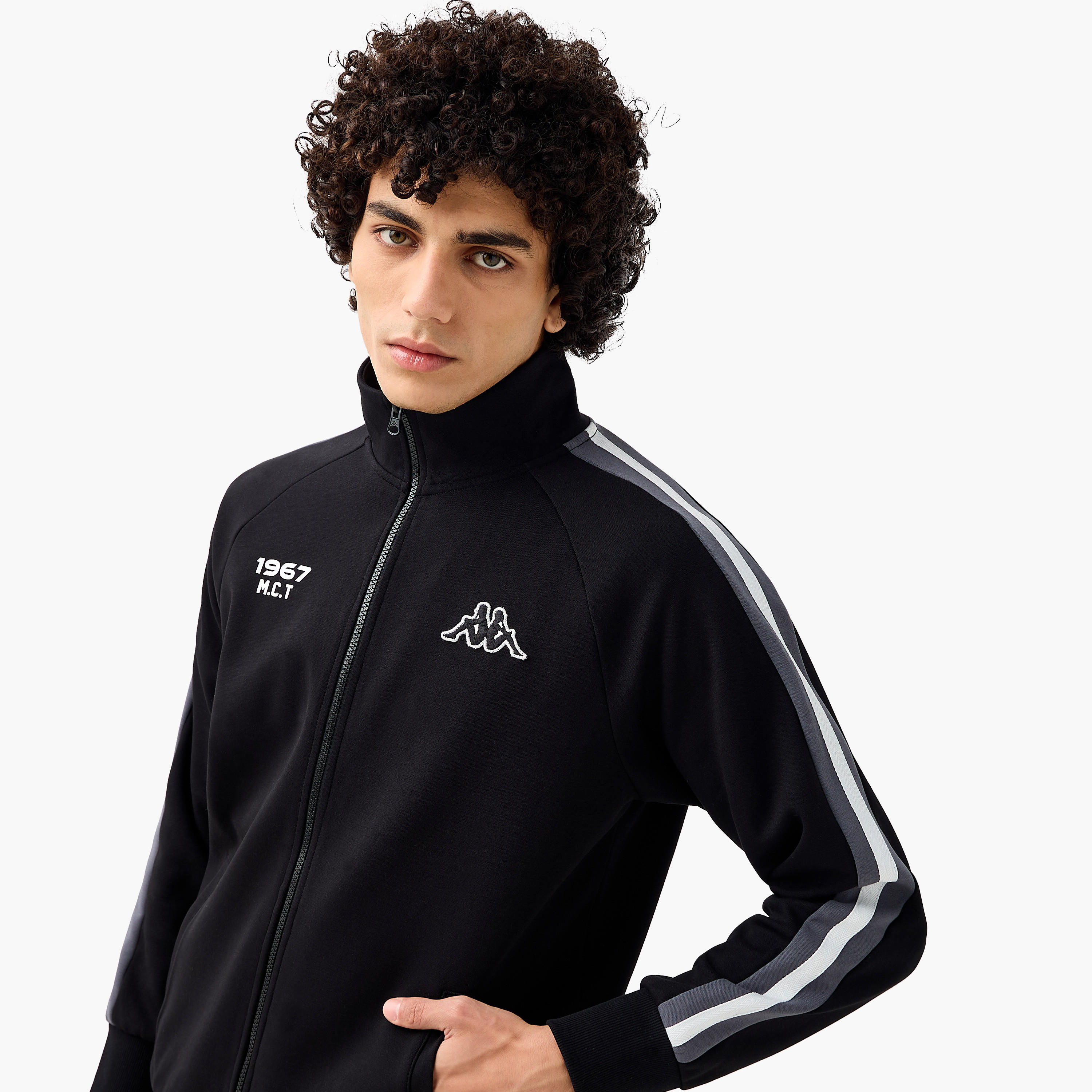 Kappa Men Regular Fit High Neck Jacket-men-clothing-jacketsandblazers-jackets-image-5