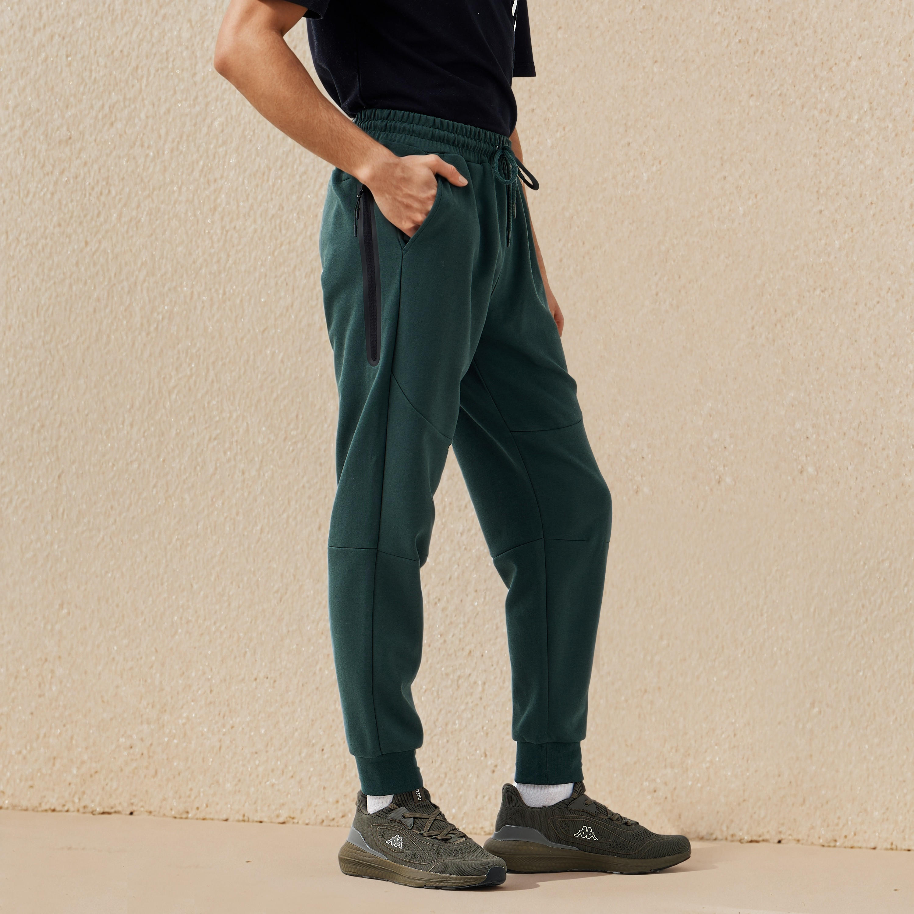 Kappa Men Panelled Drawstring Closure Joggers-men-clothing-sportswearandactivewear-bottoms-joggers-image-1