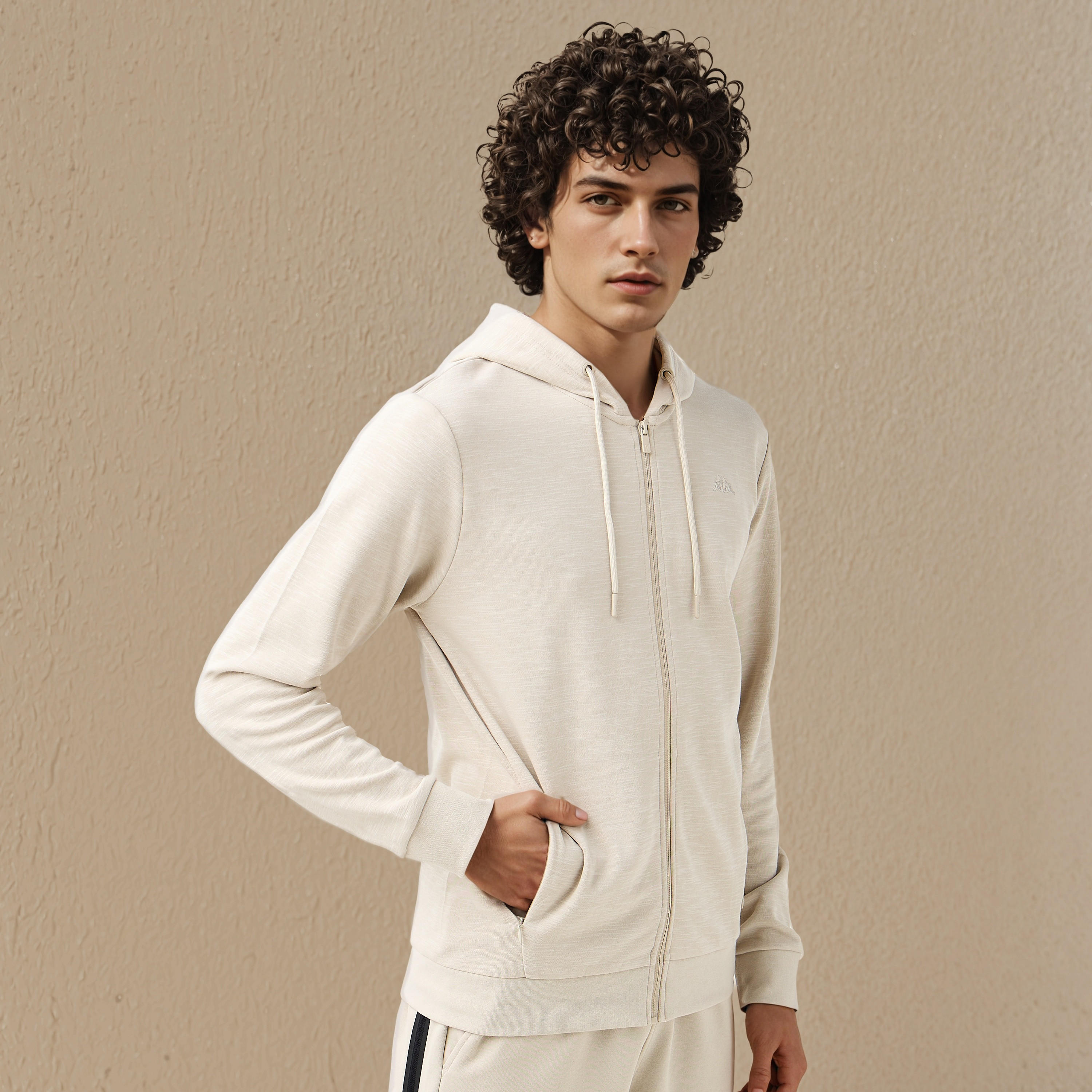 Kappa Men Essential Textured Hoodie-men-winterwear-hoodiesandsweatshirts-image-1