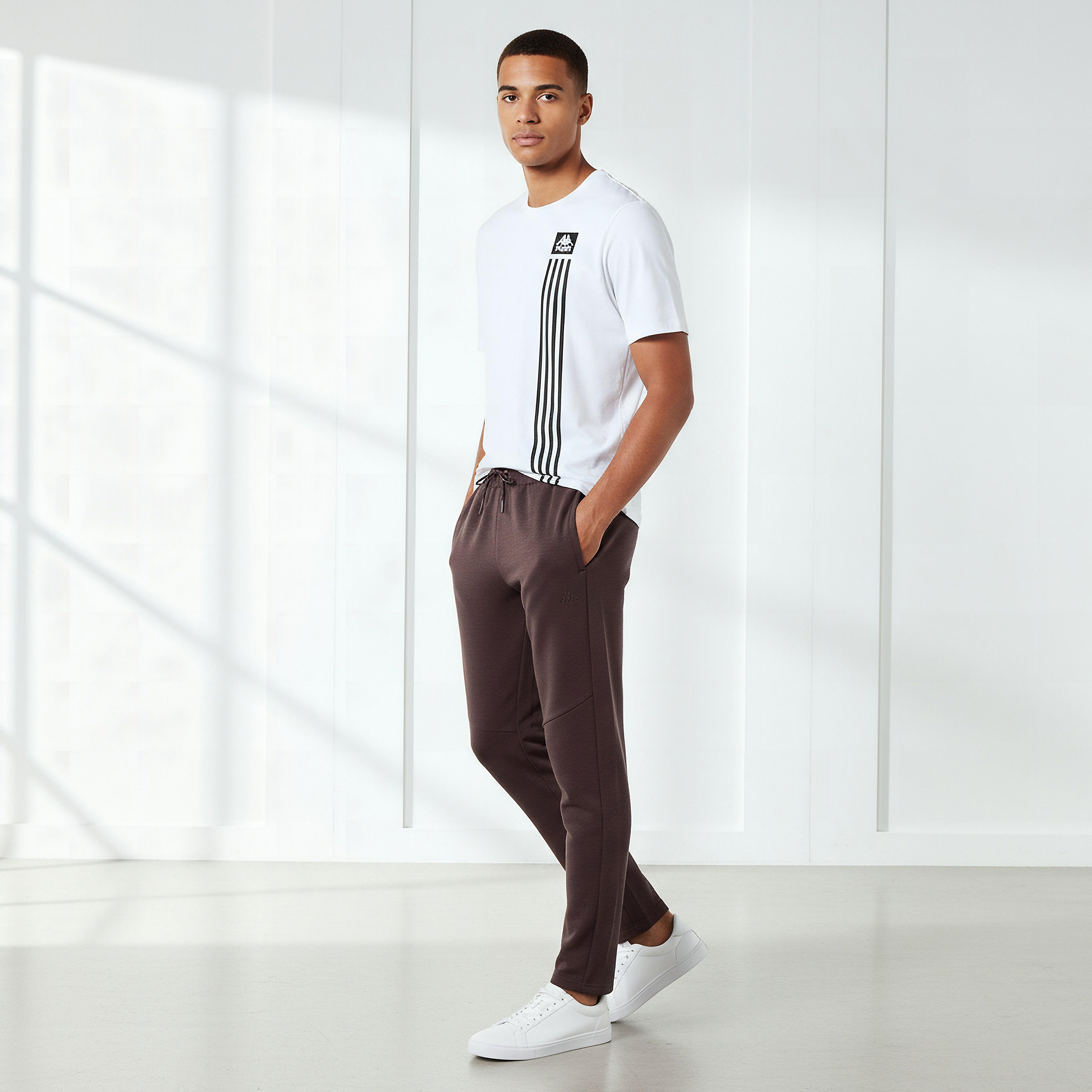 Kappa Men Regular Fit Joggers with Drawstring Waist-men-clothing-sportswearandactivewear-bottoms-joggers-image-2