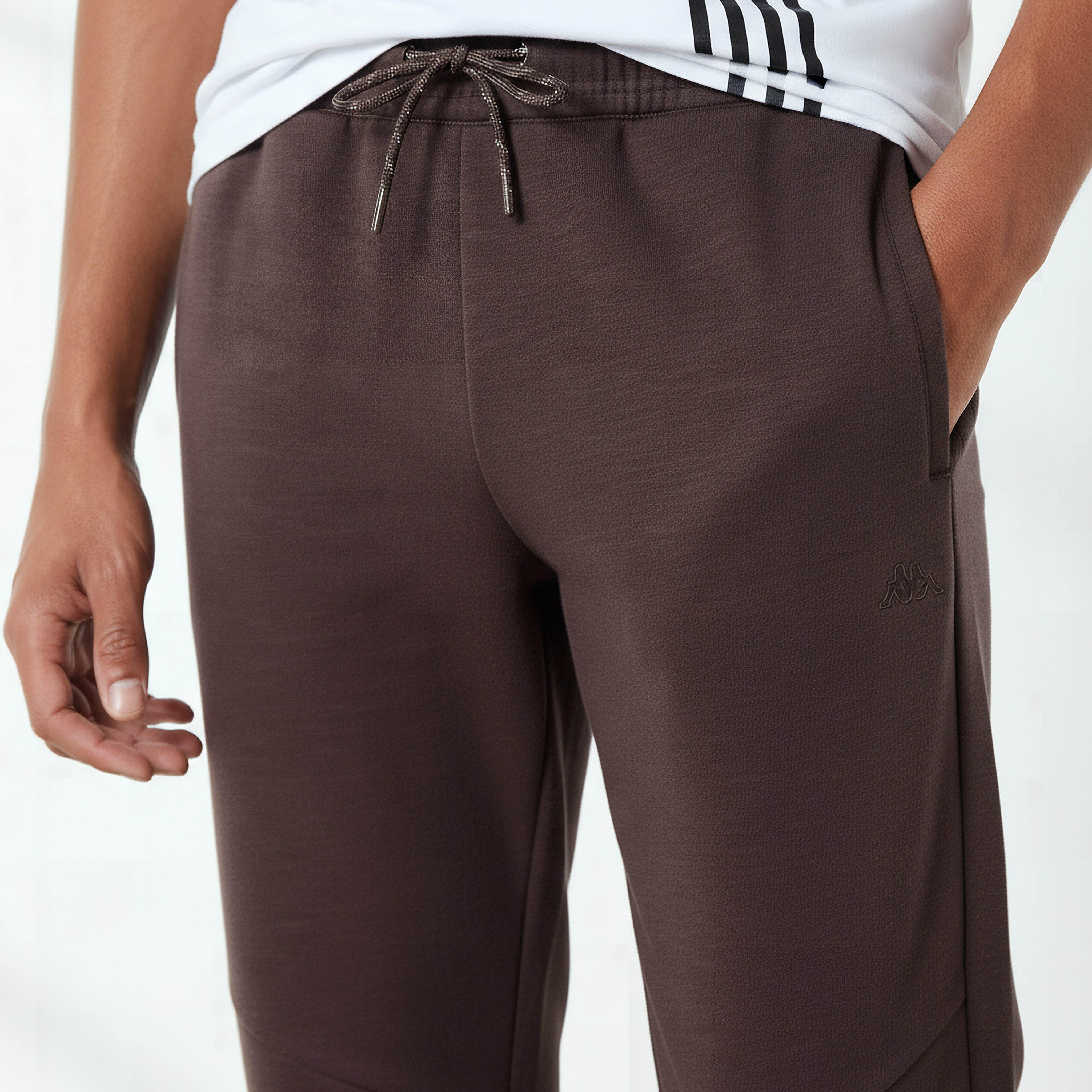Kappa Men Regular Fit Joggers with Drawstring Waist-men-clothing-sportswearandactivewear-bottoms-joggers-image-4