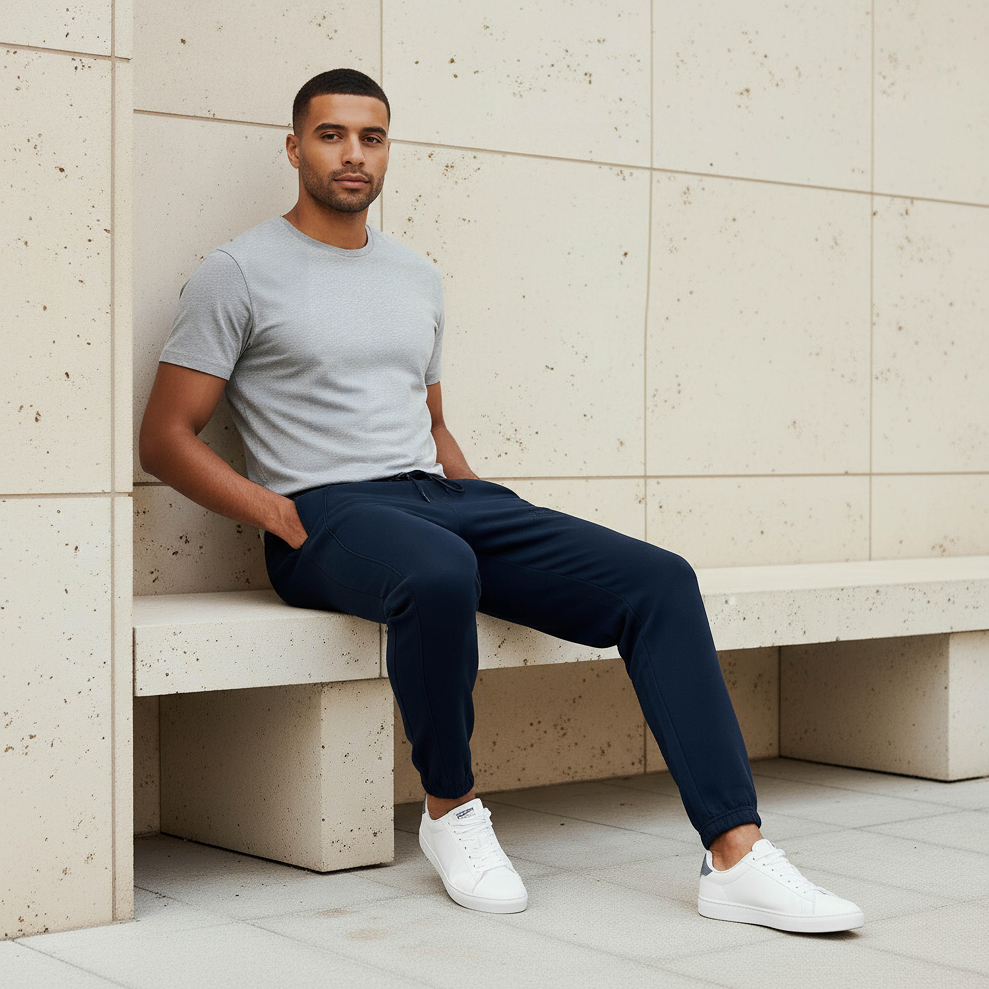 Kappa Men Drawstring Waist Joggers-men-clothing-sportswearandactivewear-bottoms-joggers-image-4