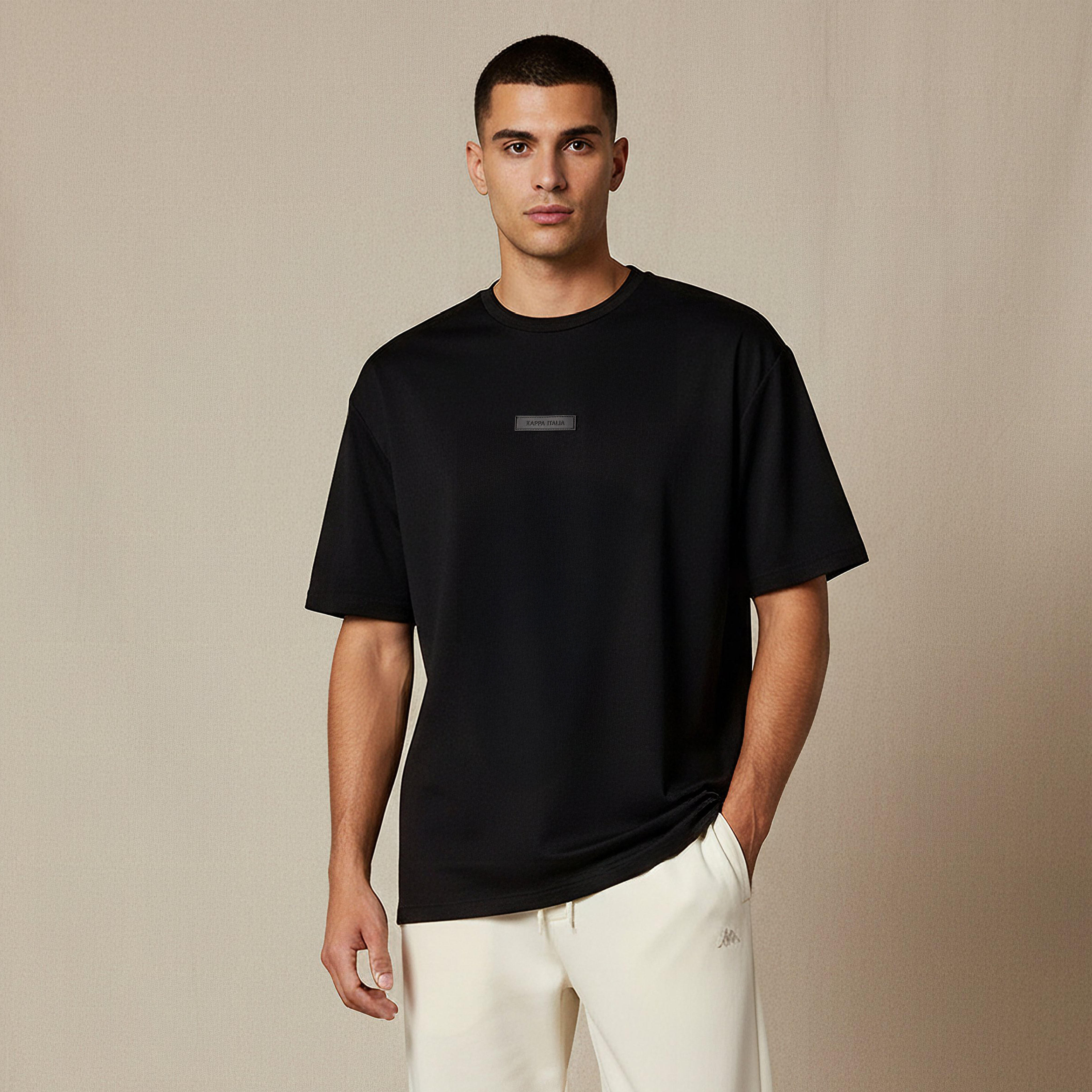Kappa Men Regular Fit Crew Neck Short Sleeve Logo Applique T-shirt-men-clothing-sportswearandactivewear-tshirtsandpolos-image-1