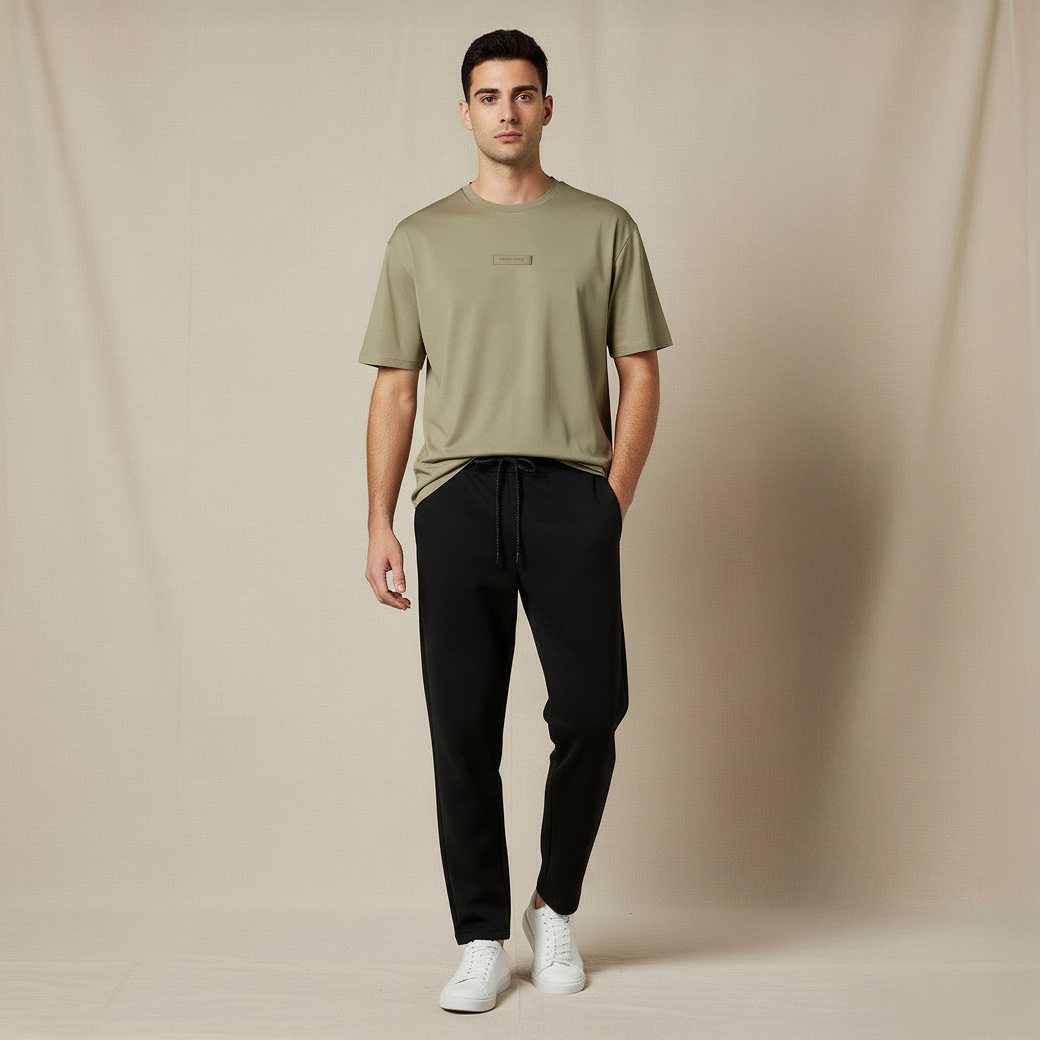Kappa Men Regular Fit Crew Neck Short Sleeve Logo Applique T-shirt-men-clothing-sportswearandactivewear-tshirtsandpolos-image-5