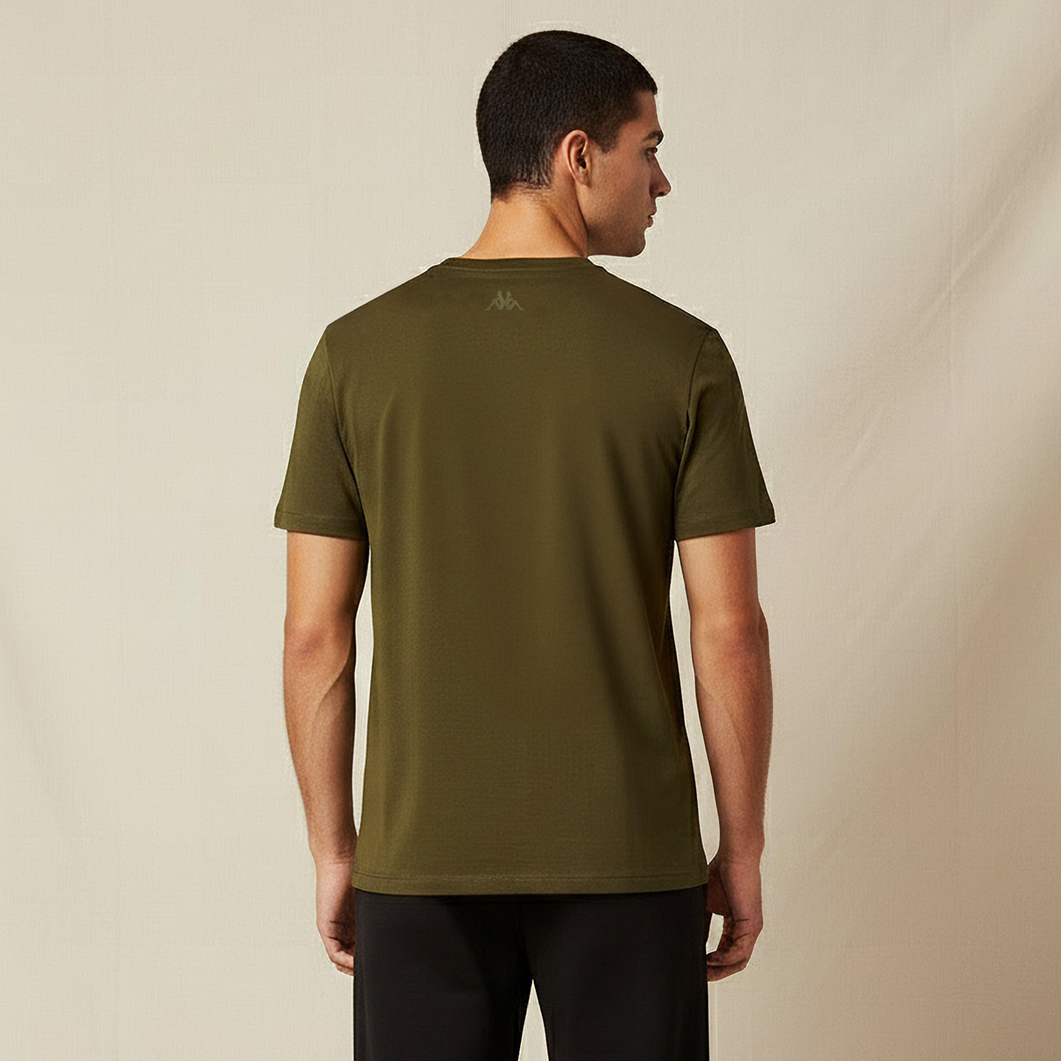 Kappa Men Regular Fit Crew Neck Short Sleeve Logo Applique T-shirt-men-clothing-sportswearandactivewear-tshirtsandpolos-image-3