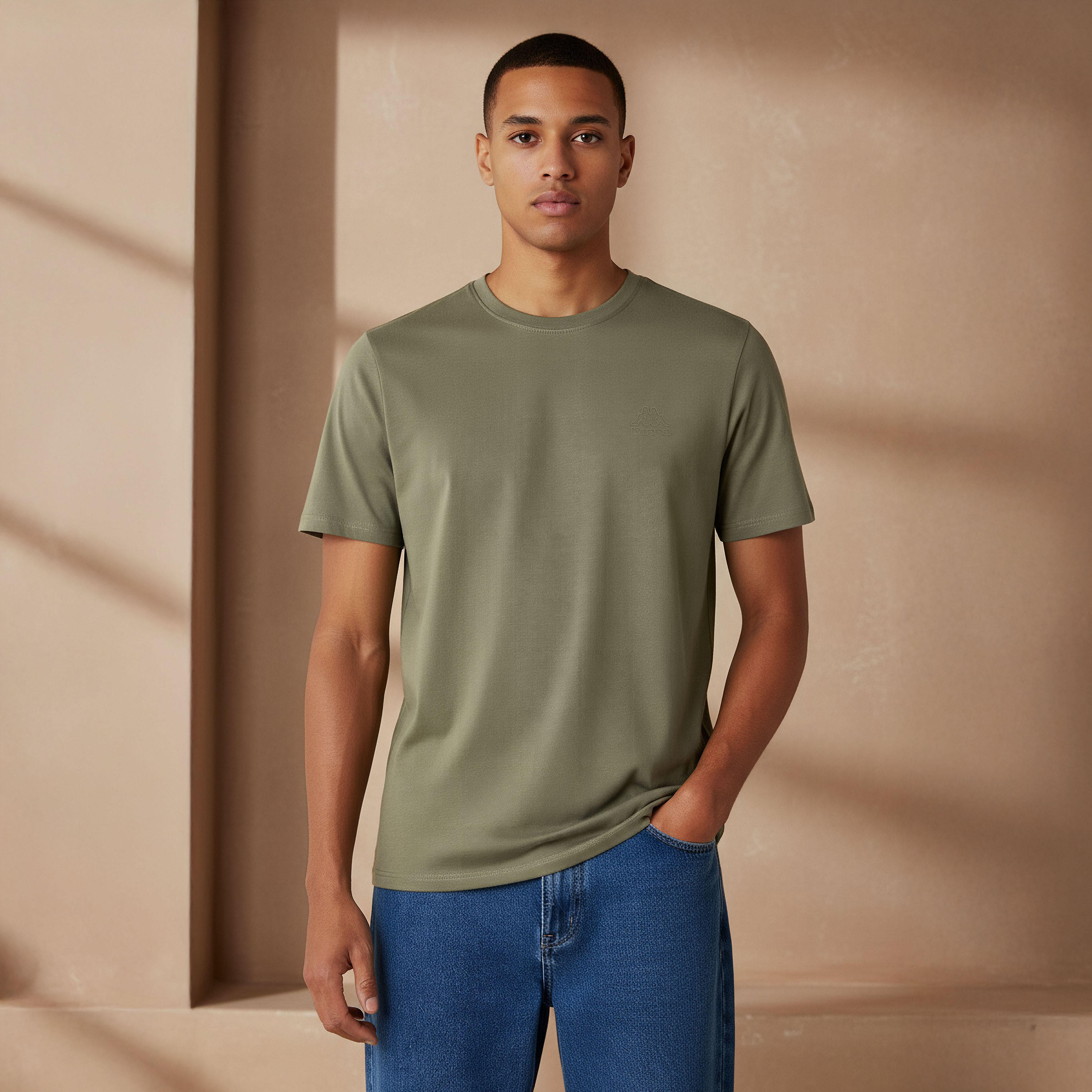 Kappa Men Logo Print T-shirt-men-clothing-sportswearandactivewear-tshirtsandpolos-image-1