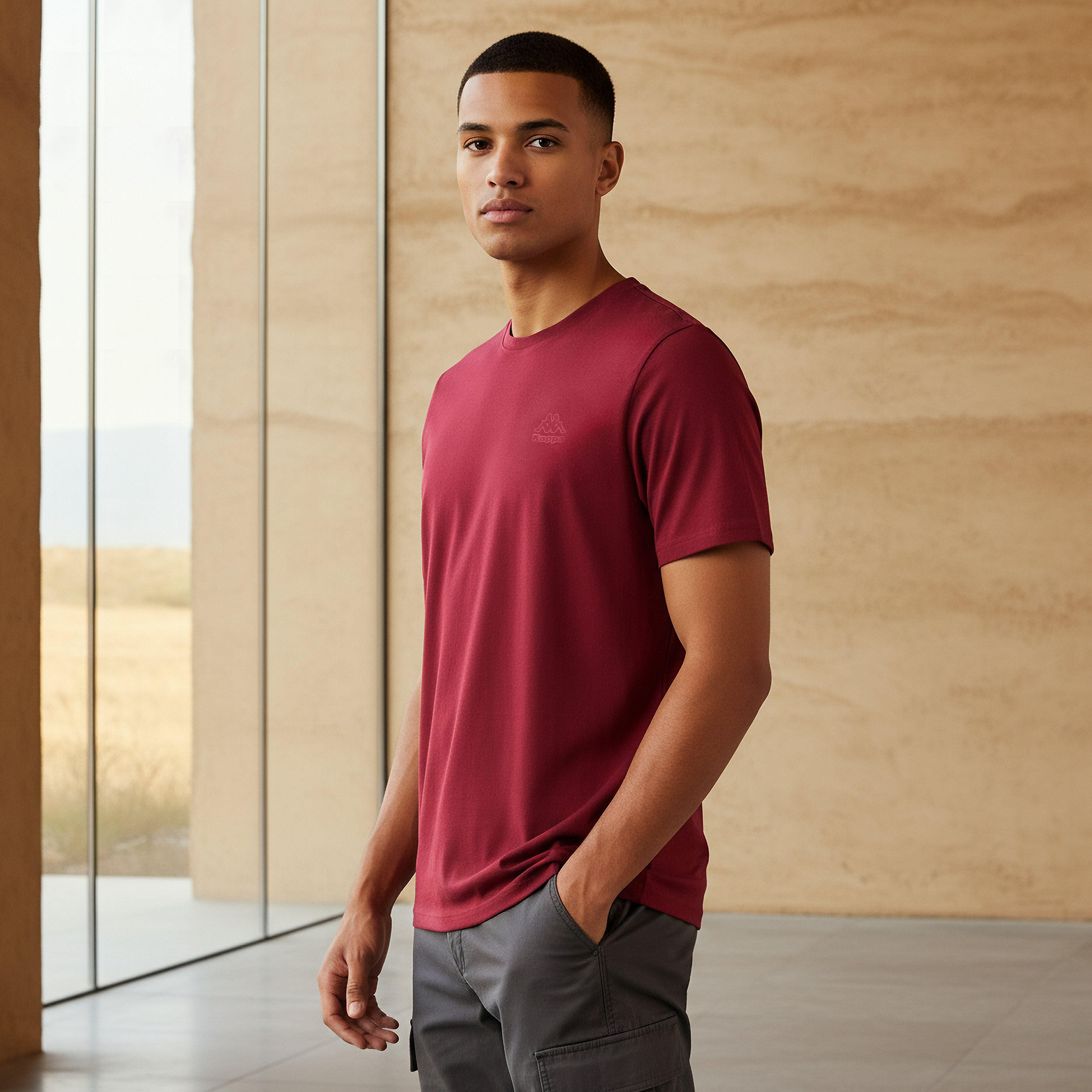 Kappa Men Logo Print T-shirt-men-clothing-sportswearandactivewear-tshirtsandpolos-image-1