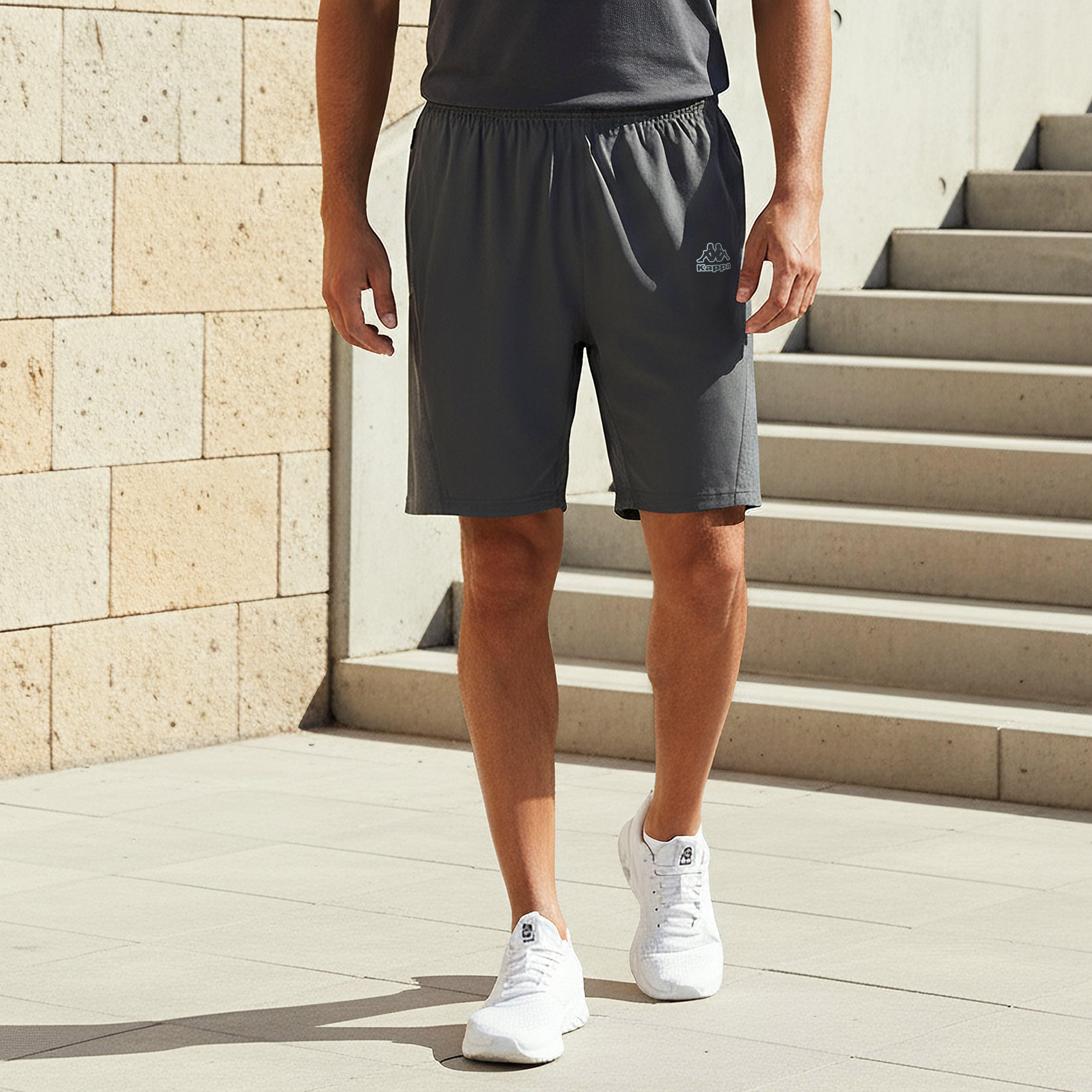 شورت بقصة عادية وشريط شبكي من كابا-men-clothing-bottoms-shorts-image-5