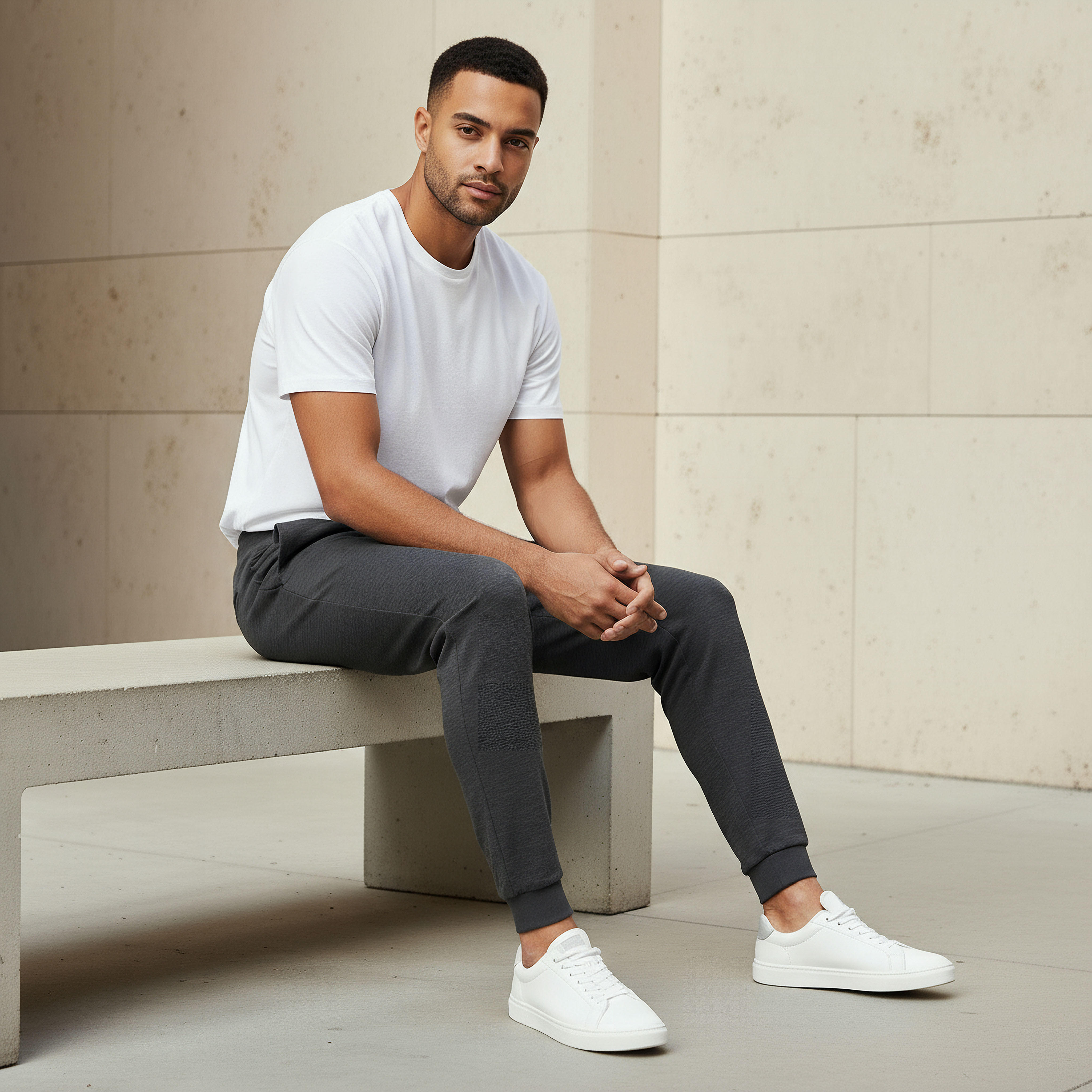 بنطلون جوغر رجالي برباط خصر من كابا-men-clothing-sportswearandactivewear-bottoms-joggers-image-1