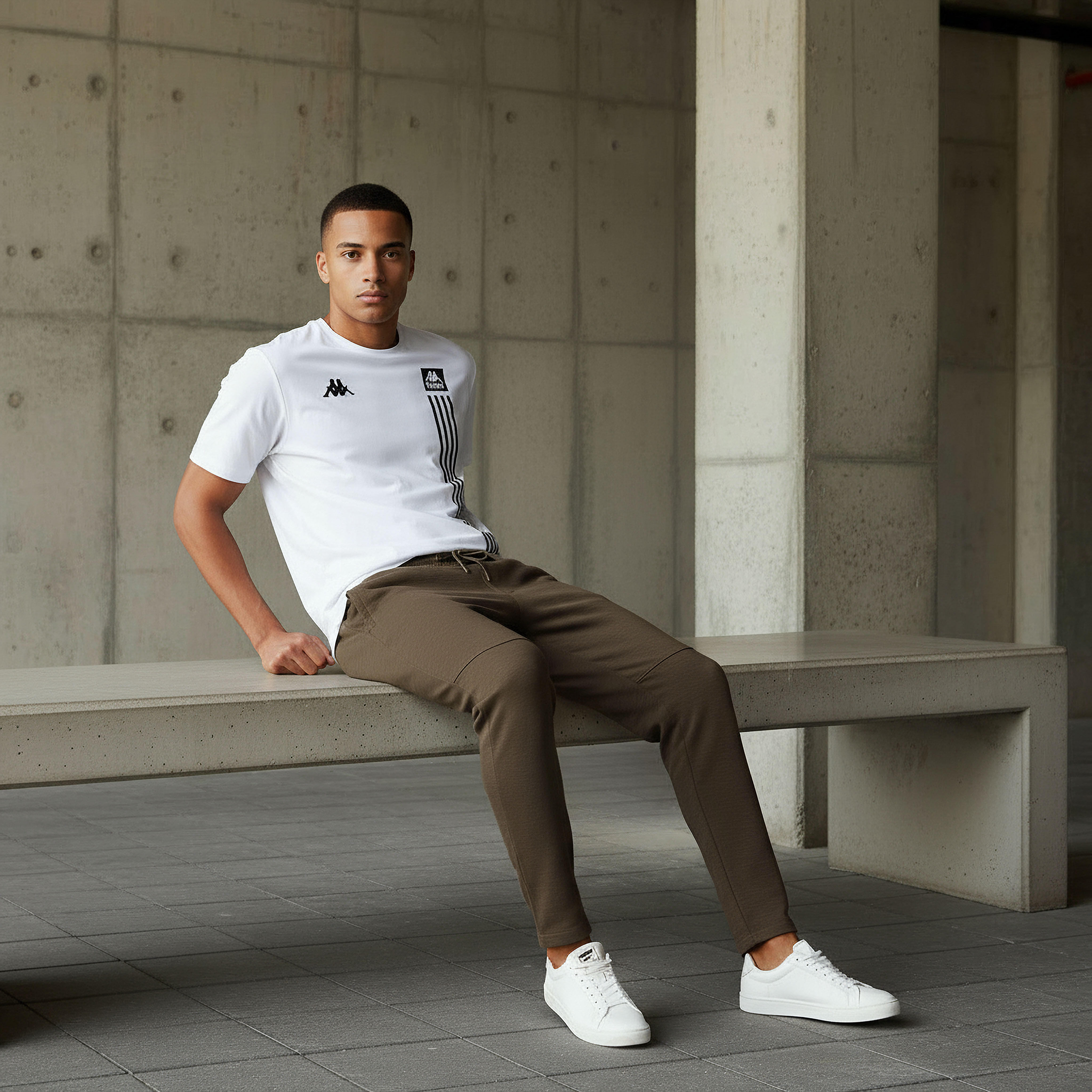 بنطلون رياضي بألواح للرجال من كابا-men-clothing-sportswearandactivewear-tracksuits-image-1