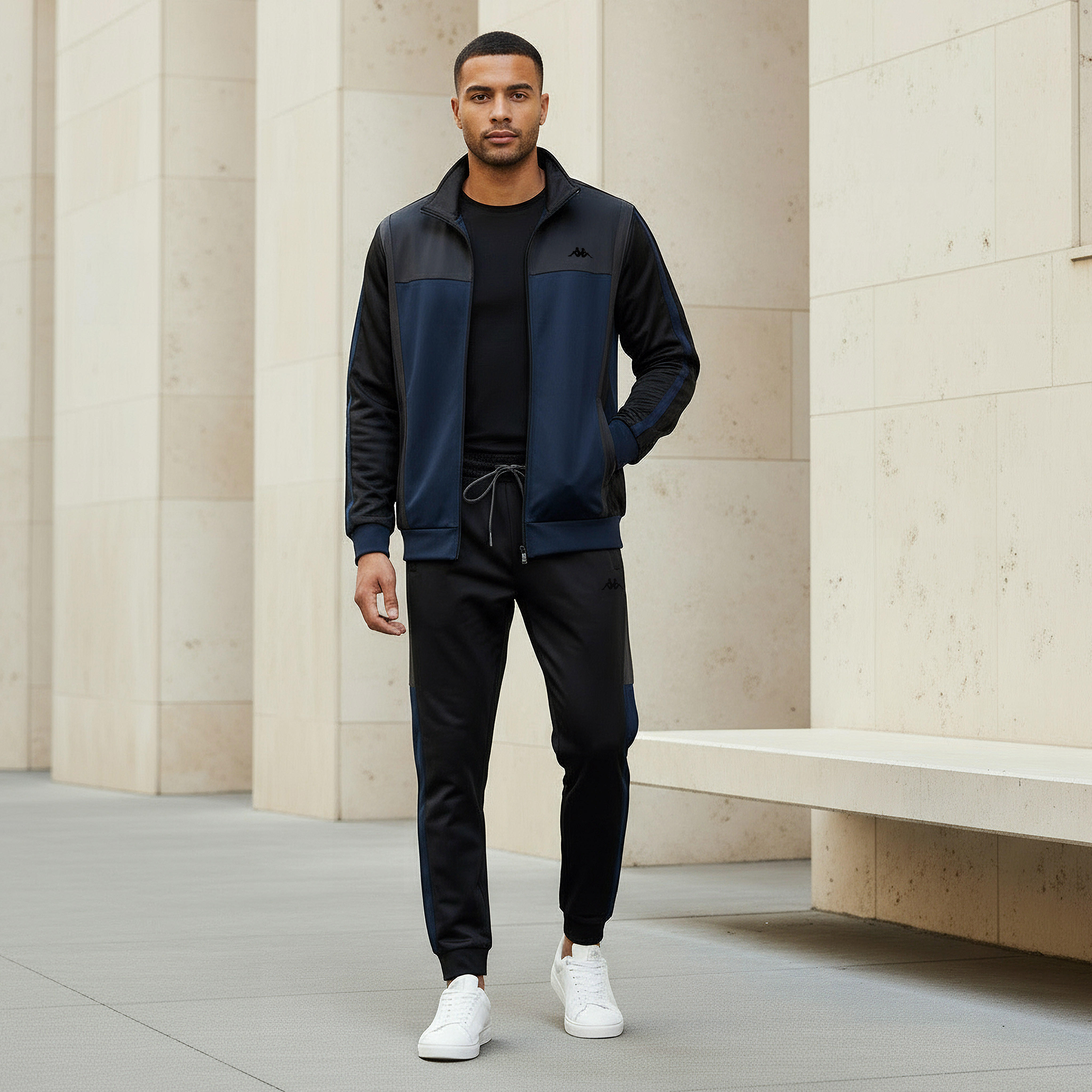 بنطلون جوغر بتصميم قوالب ملونة للرجال من كابا-men-clothing-sportswearandactivewear-bottoms-joggers-image-4