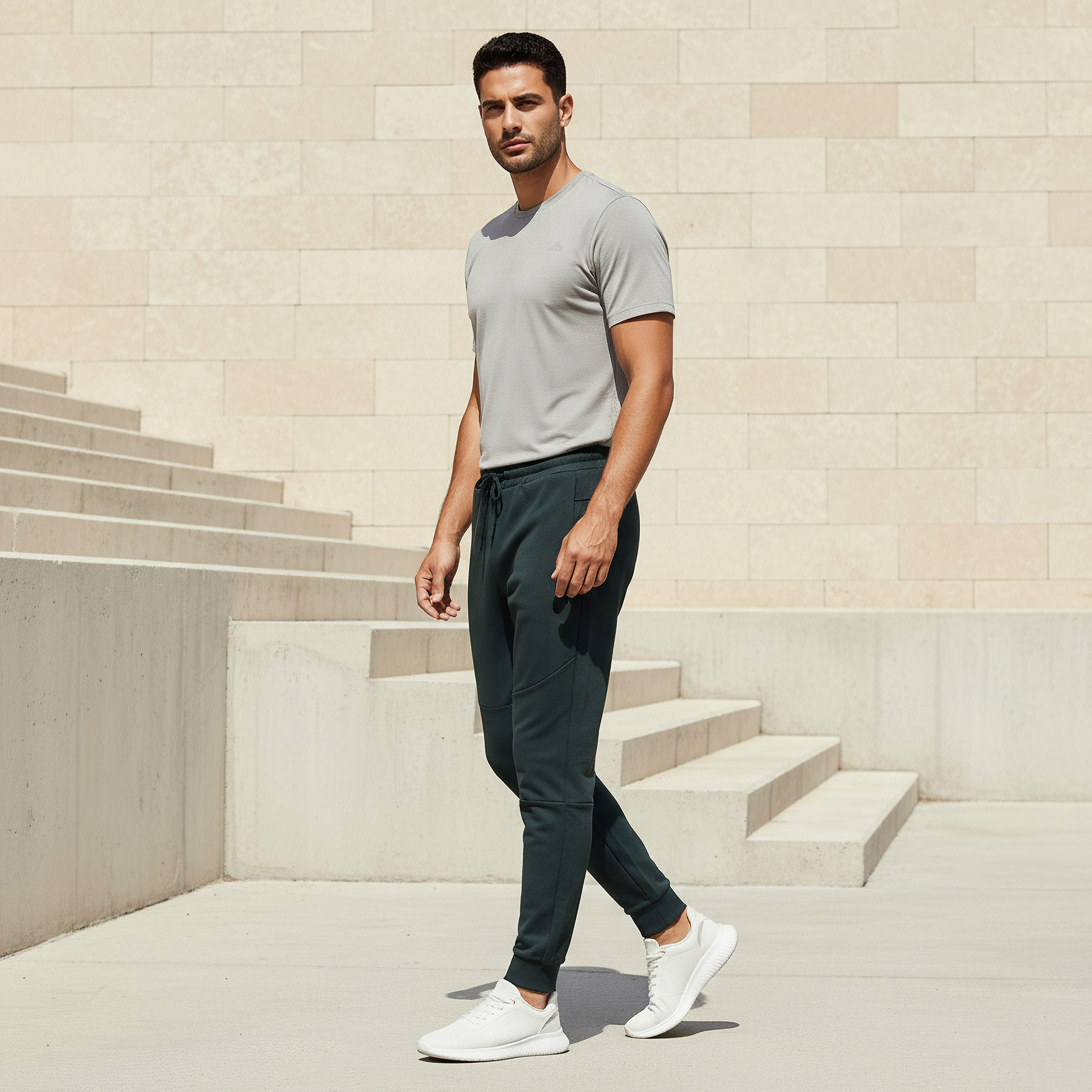 Kappa Men Drawstring Waist Joggers-men-clothing-sportswearandactivewear-bottoms-joggers-image-2