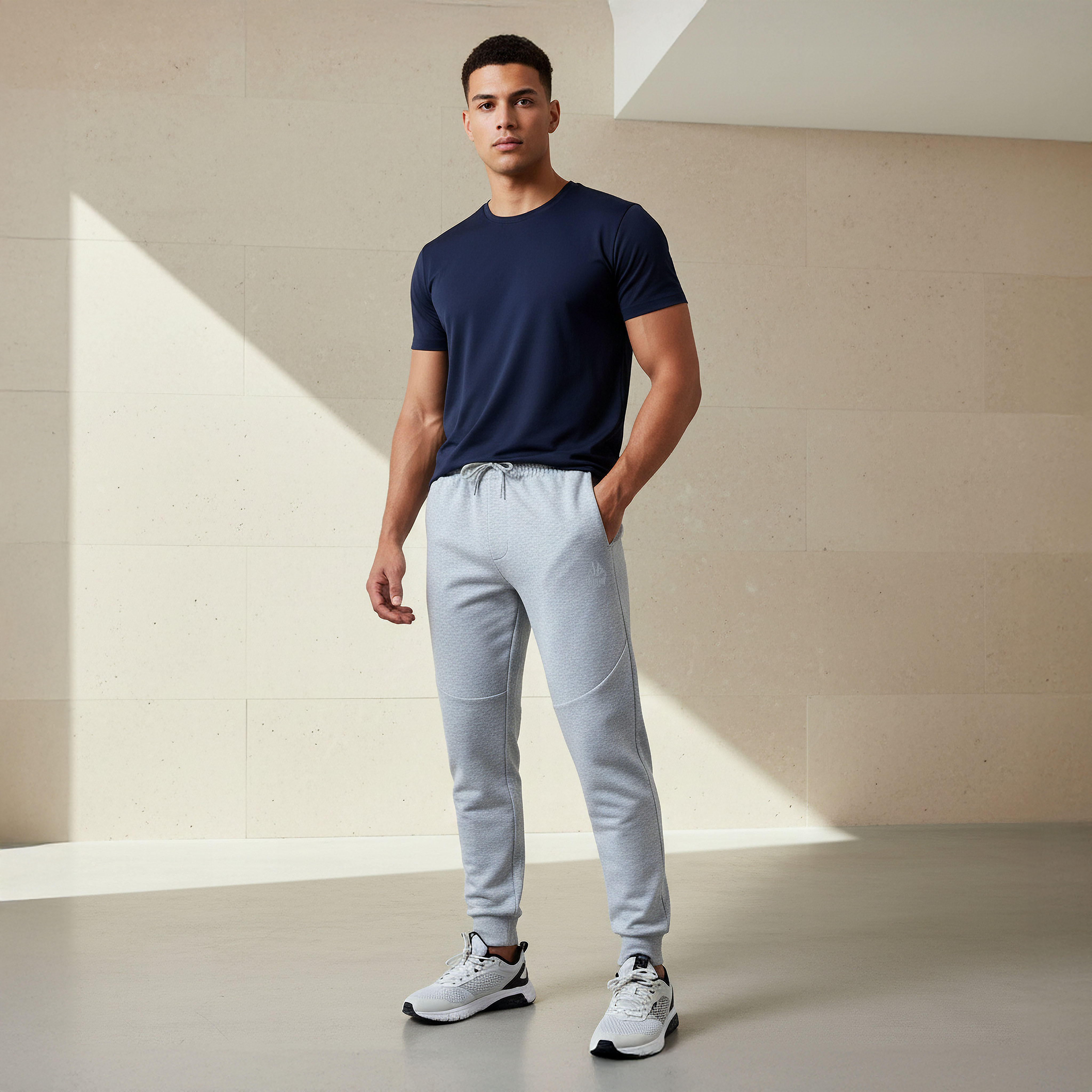 بنطلون رياضي برباط خصر للرجال من كابا-men-clothing-sportswearandactivewear-bottoms-joggers-image-2