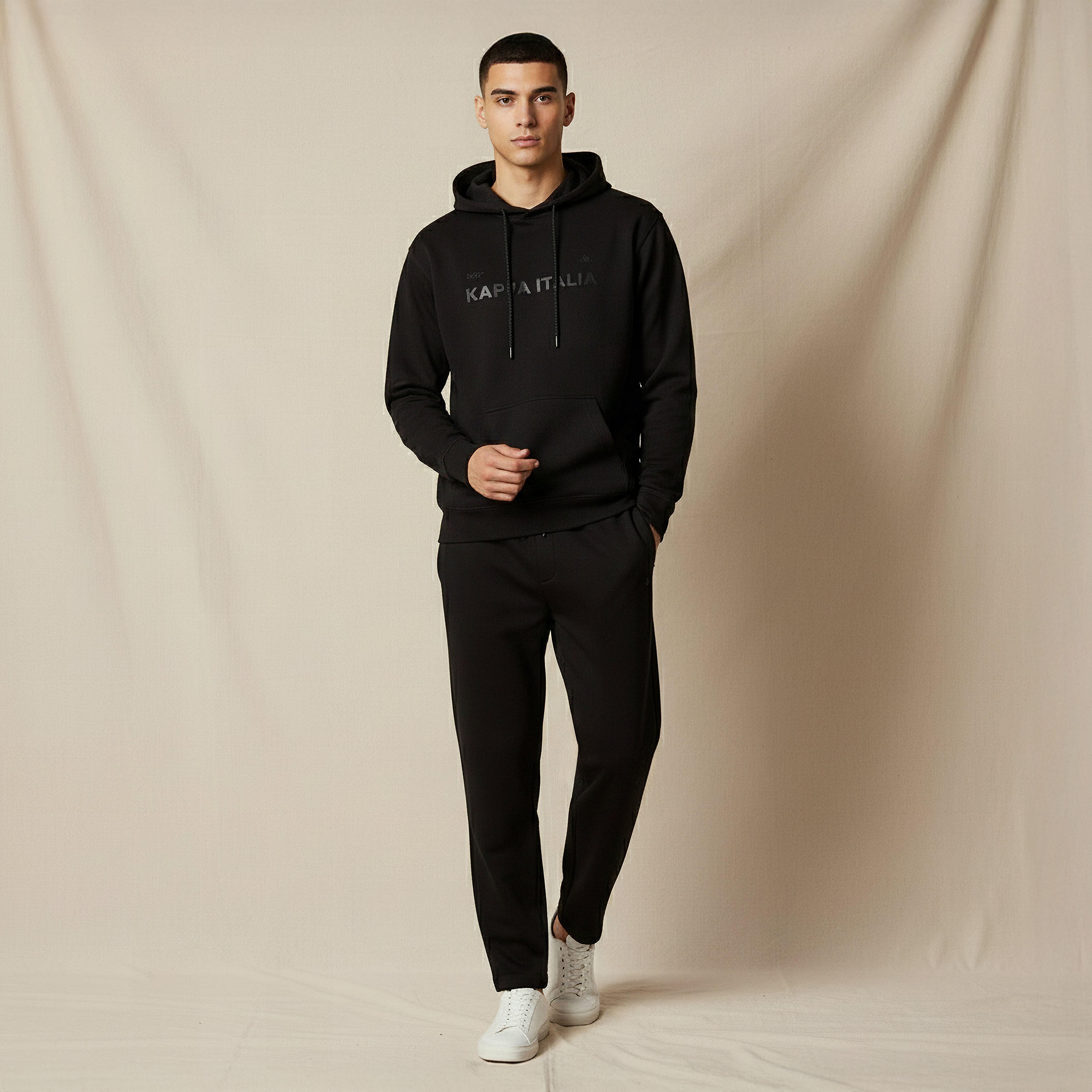 Kappa Men Relaxed Fit Joggers with Pockets-men-clothing-sportswearandactivewear-bottoms-joggers-image-2