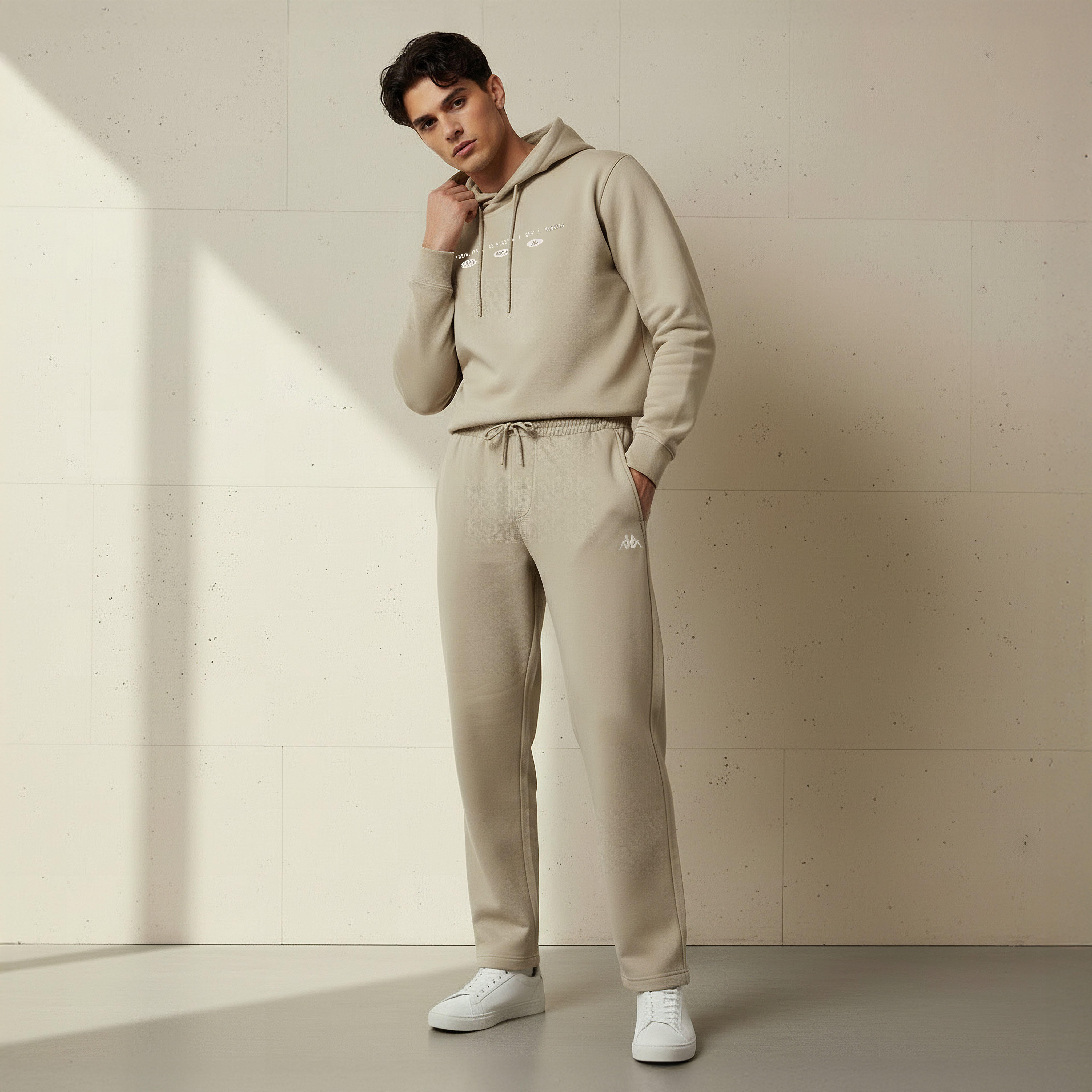 Kappa Men Relaxed Fit Joggers with Pockets-men-clothing-sportswearandactivewear-bottoms-joggers-image-2