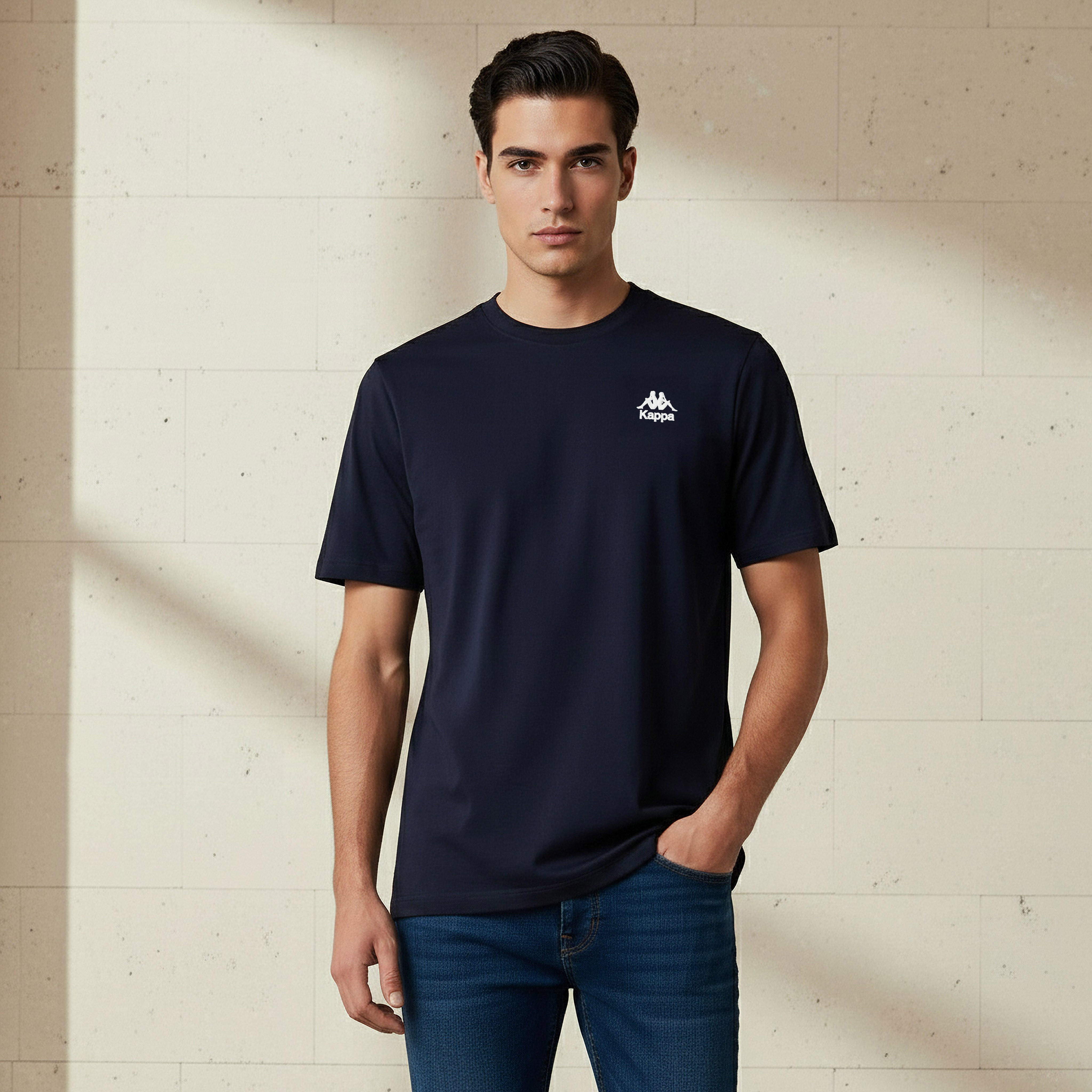Kappa Men Logo Print T-shirt-men-clothing-sportswearandactivewear-tshirtsandpolos-image-1