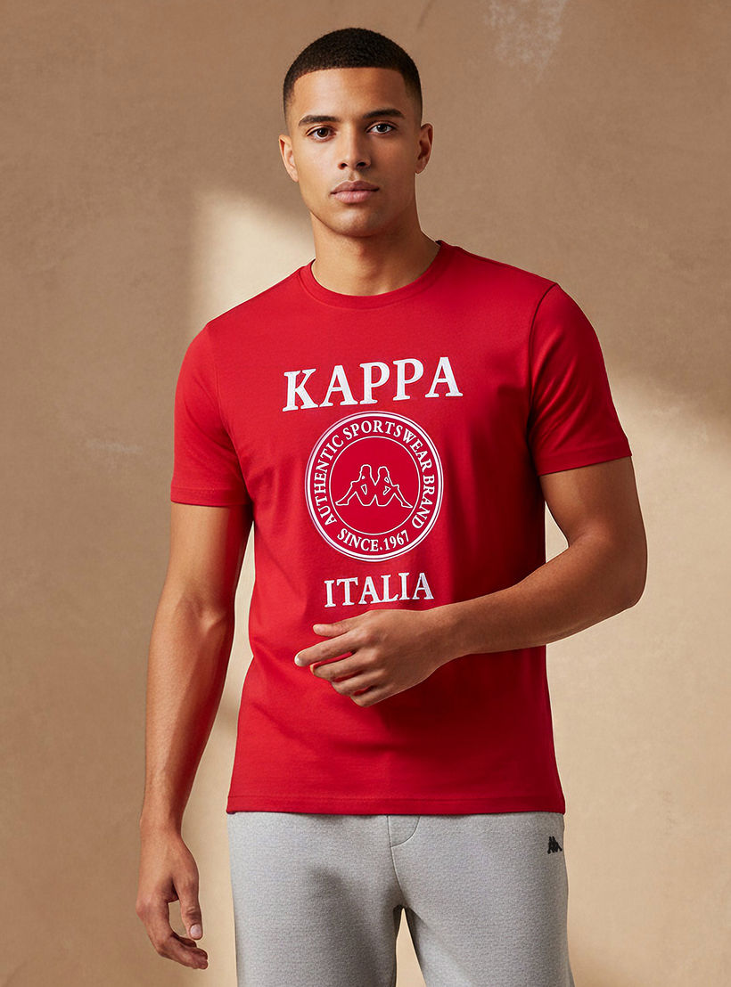 Kappa Men Logo Print T-shirt-men-clothing-sportswearandactivewear-tshirtsandpolos-image-1