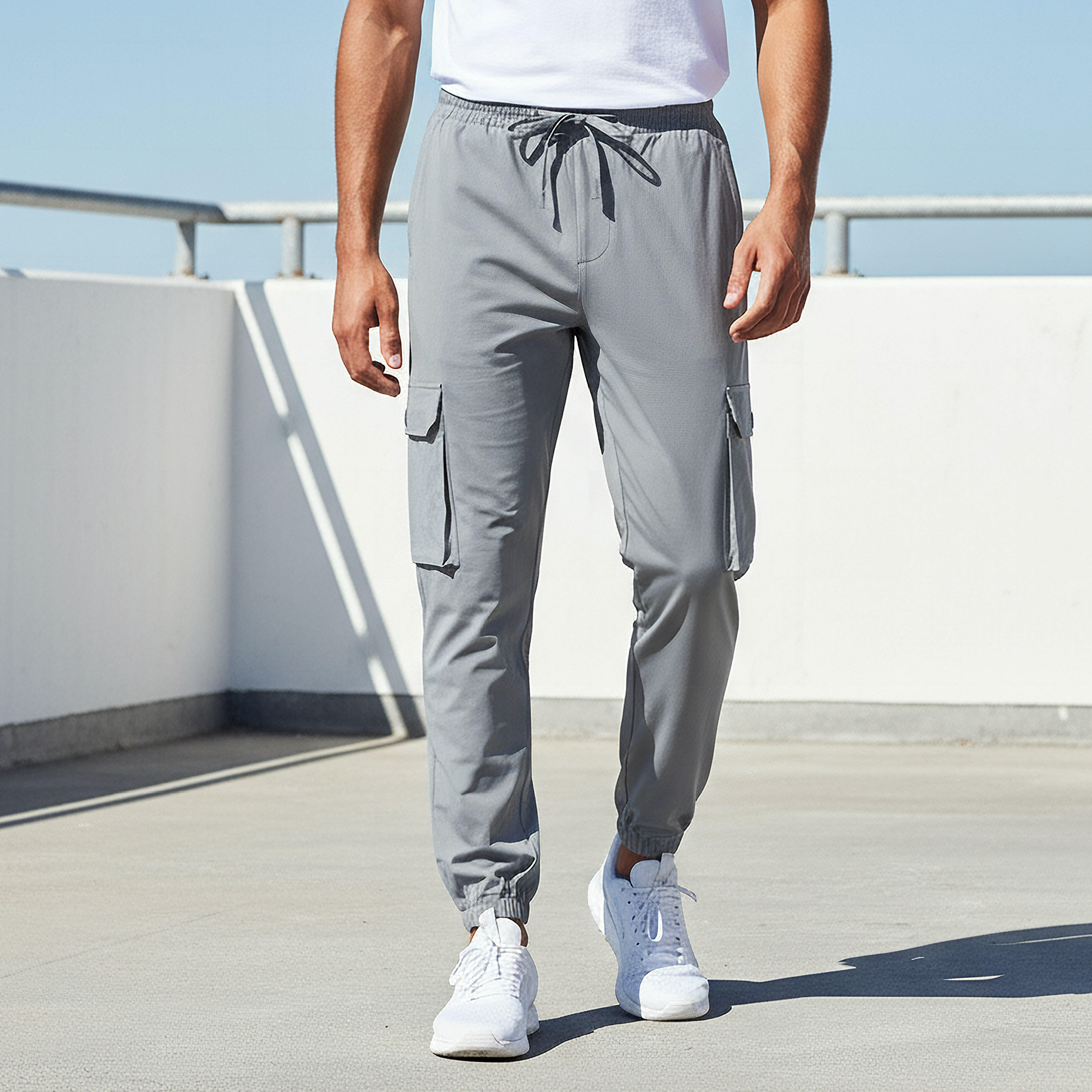 Love Pangolin Men Cargo Joggers with Pockets-men-clothing-sportswearandactivewear-tracksuits-image-1