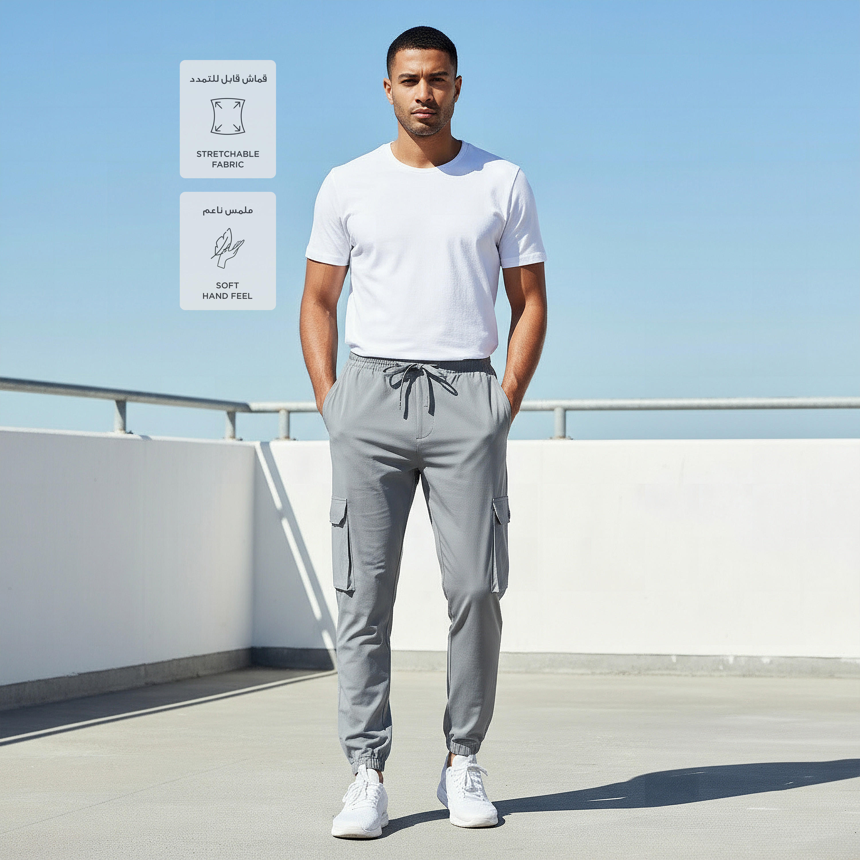 Love Pangolin Men Cargo Joggers with Pockets-men-clothing-sportswearandactivewear-tracksuits-image-2