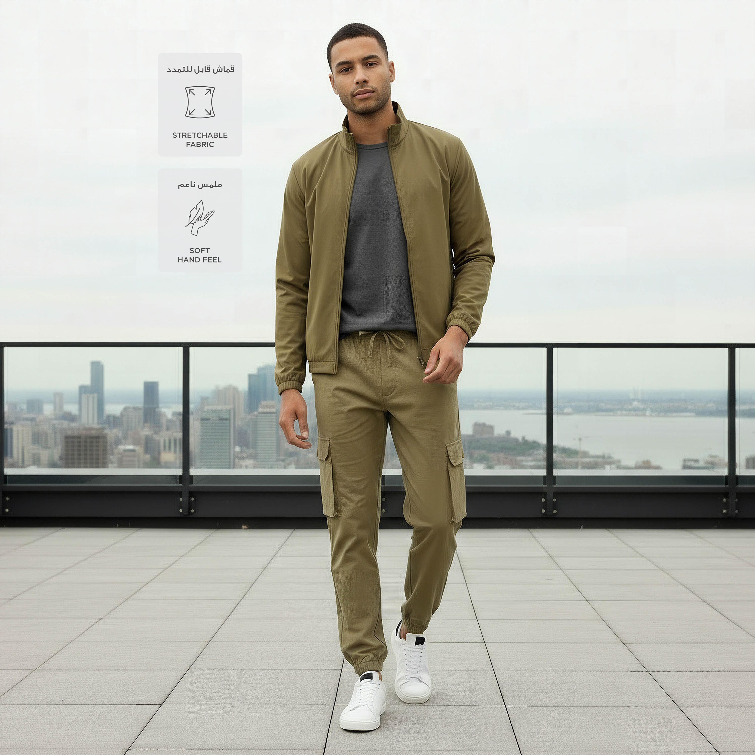 Love Pangolin Men Cargo Joggers with Pockets-men-clothing-sportswearandactivewear-tracksuits-image-2