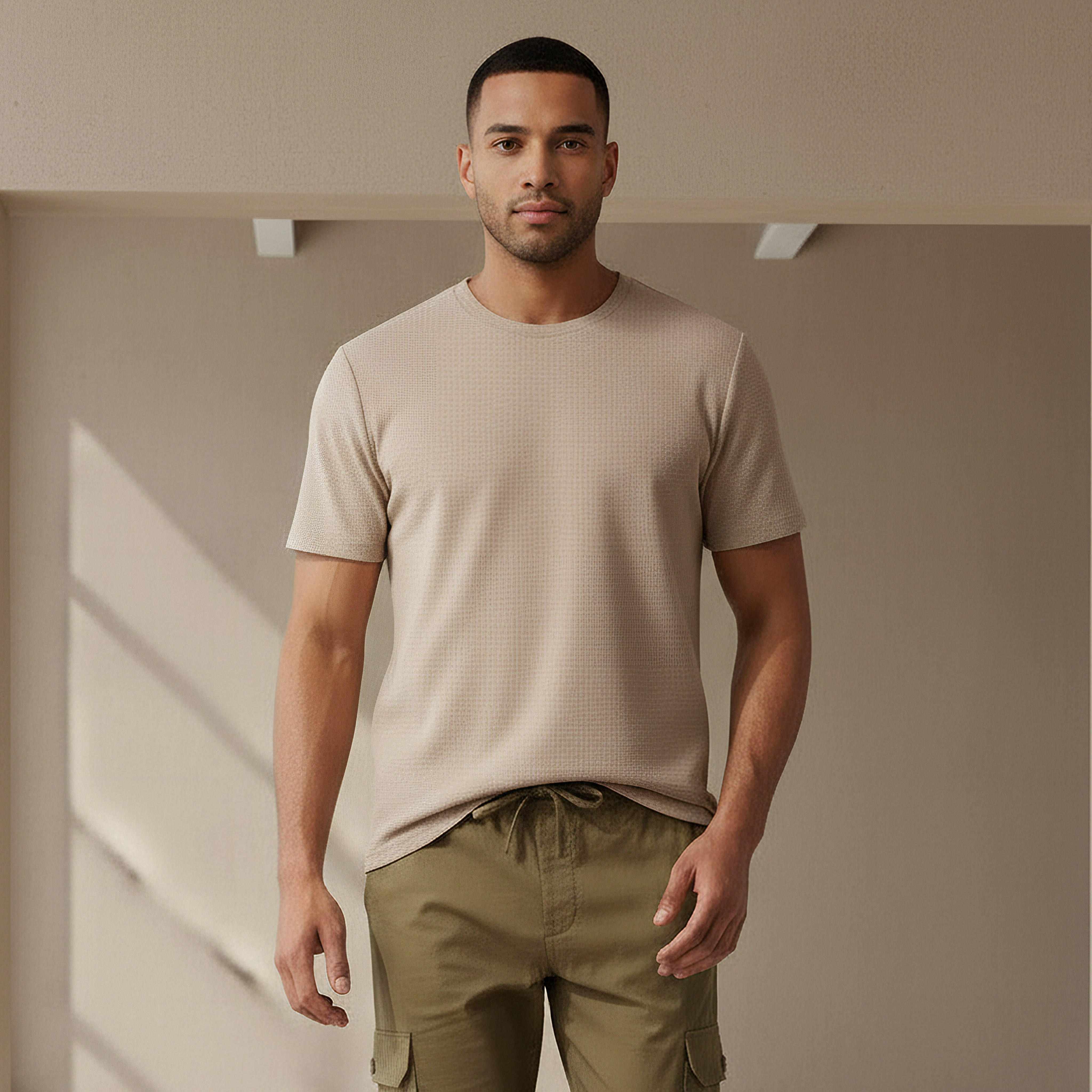 Love Pangolin Men 2 Way Stretch Waffle Textured T-shirt-men-clothing-sportswearandactivewear-tshirtsandpolos-image-1