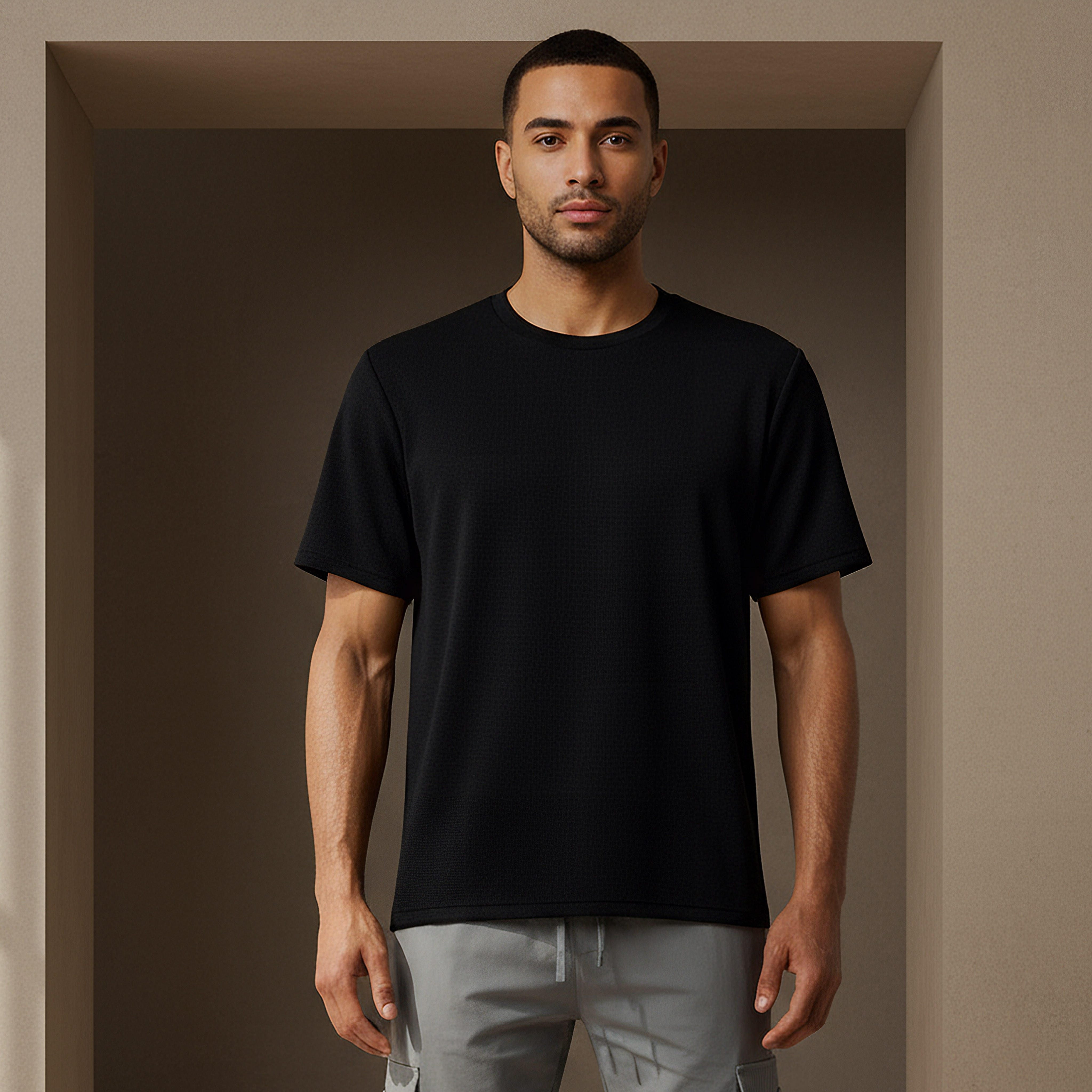 Love Pangolin Men 2 Way Stretch Waffle Textured T-shirt-men-clothing-sportswearandactivewear-tshirtsandpolos-image-1
