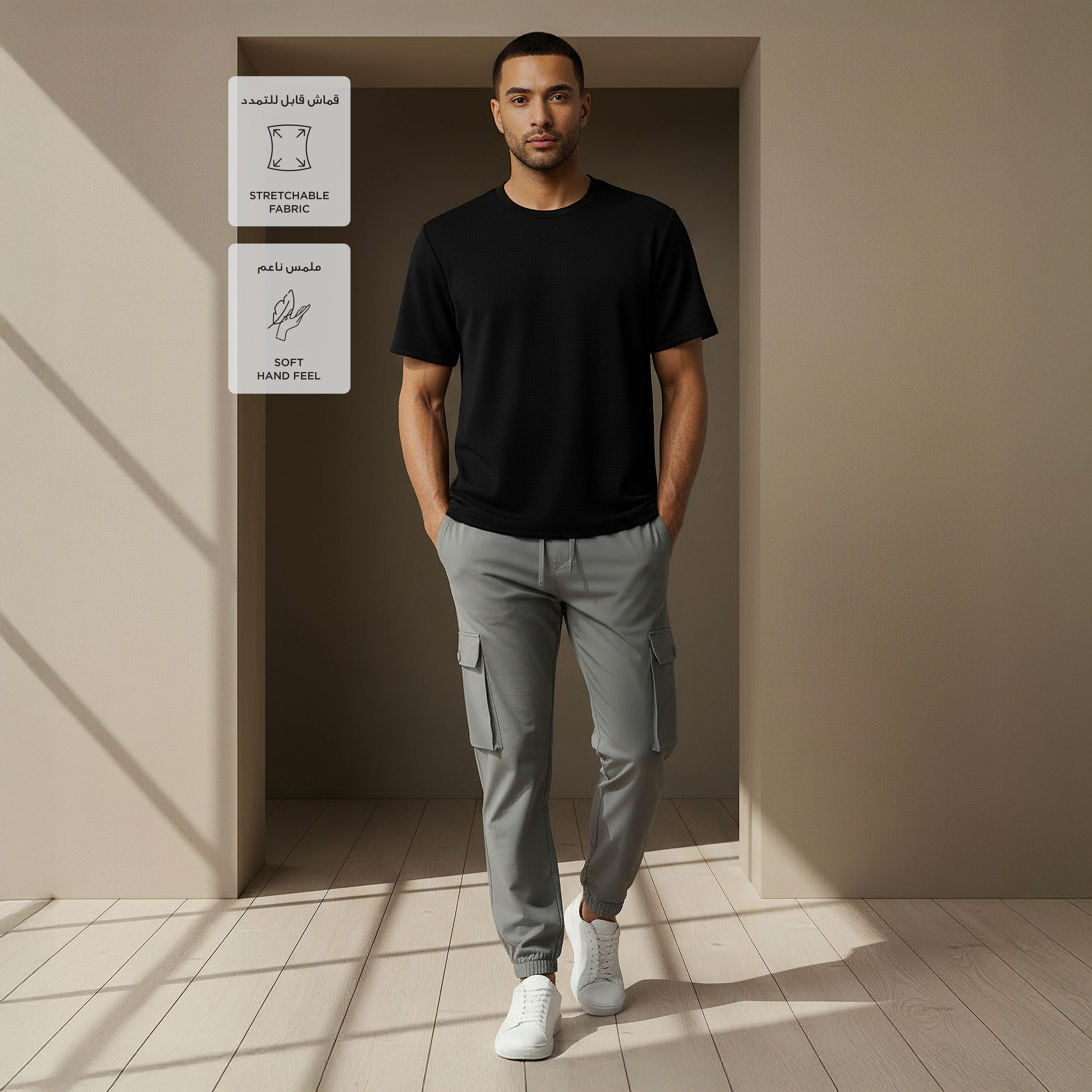 Love Pangolin Men 2 Way Stretch Waffle Textured T-shirt-men-clothing-sportswearandactivewear-tshirtsandpolos-image-2