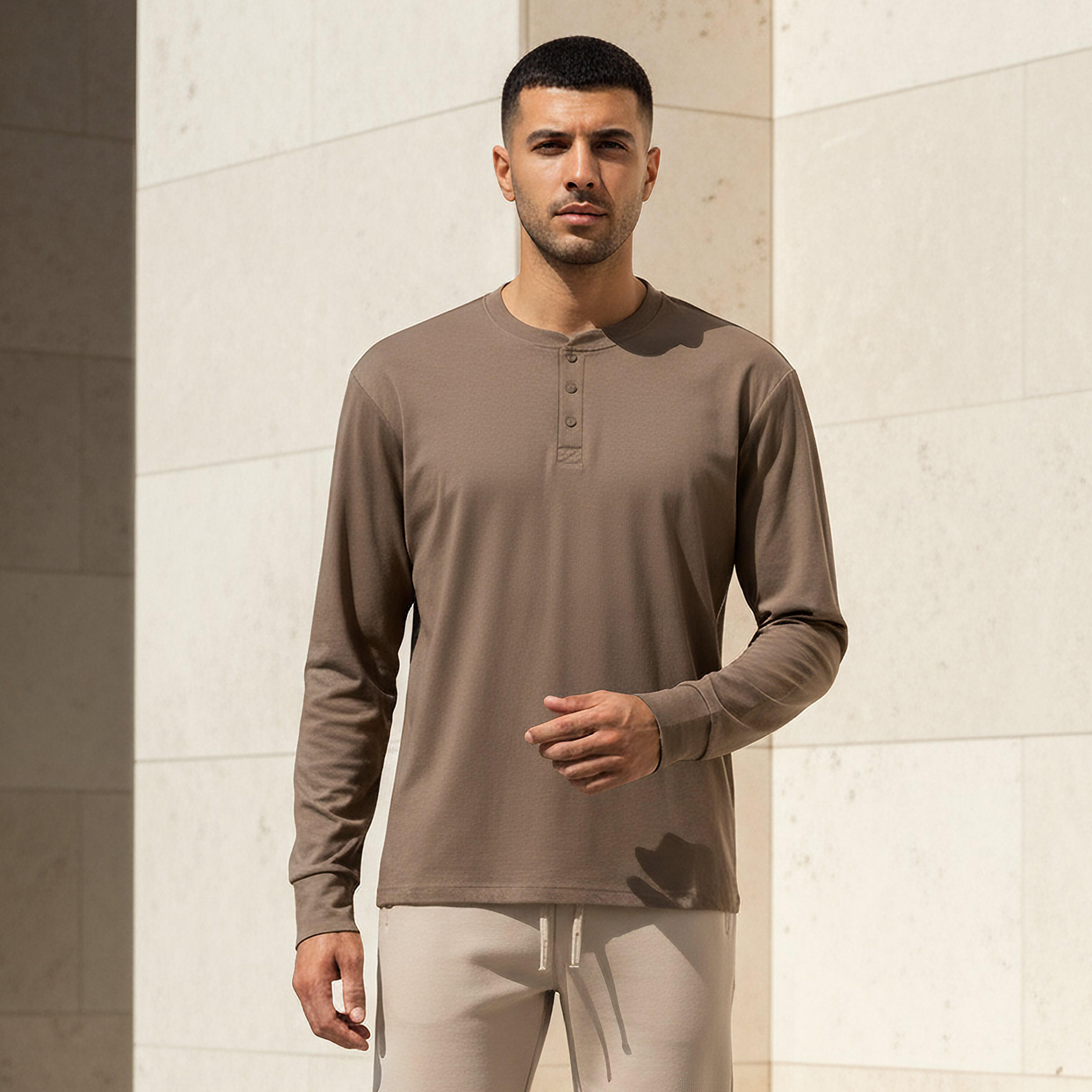 Love Pangolin Men Henley Neck T-shirt-men-clothing-sportswearandactivewear-tshirtsandpolos-image-1