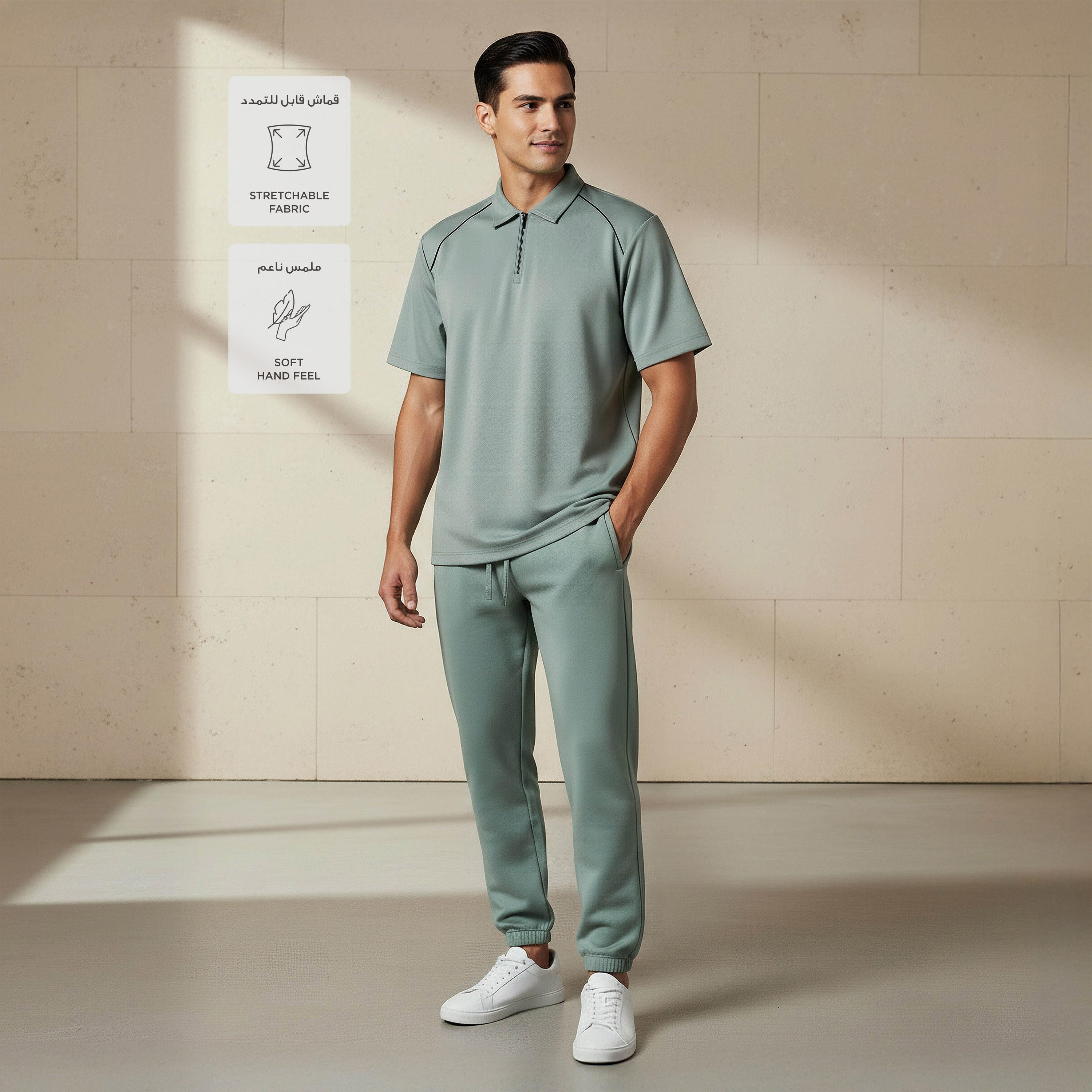 Love Pangolin Men Half Zip Polo T-shirt-men-clothing-tshirtsandpolos-polos-image-2