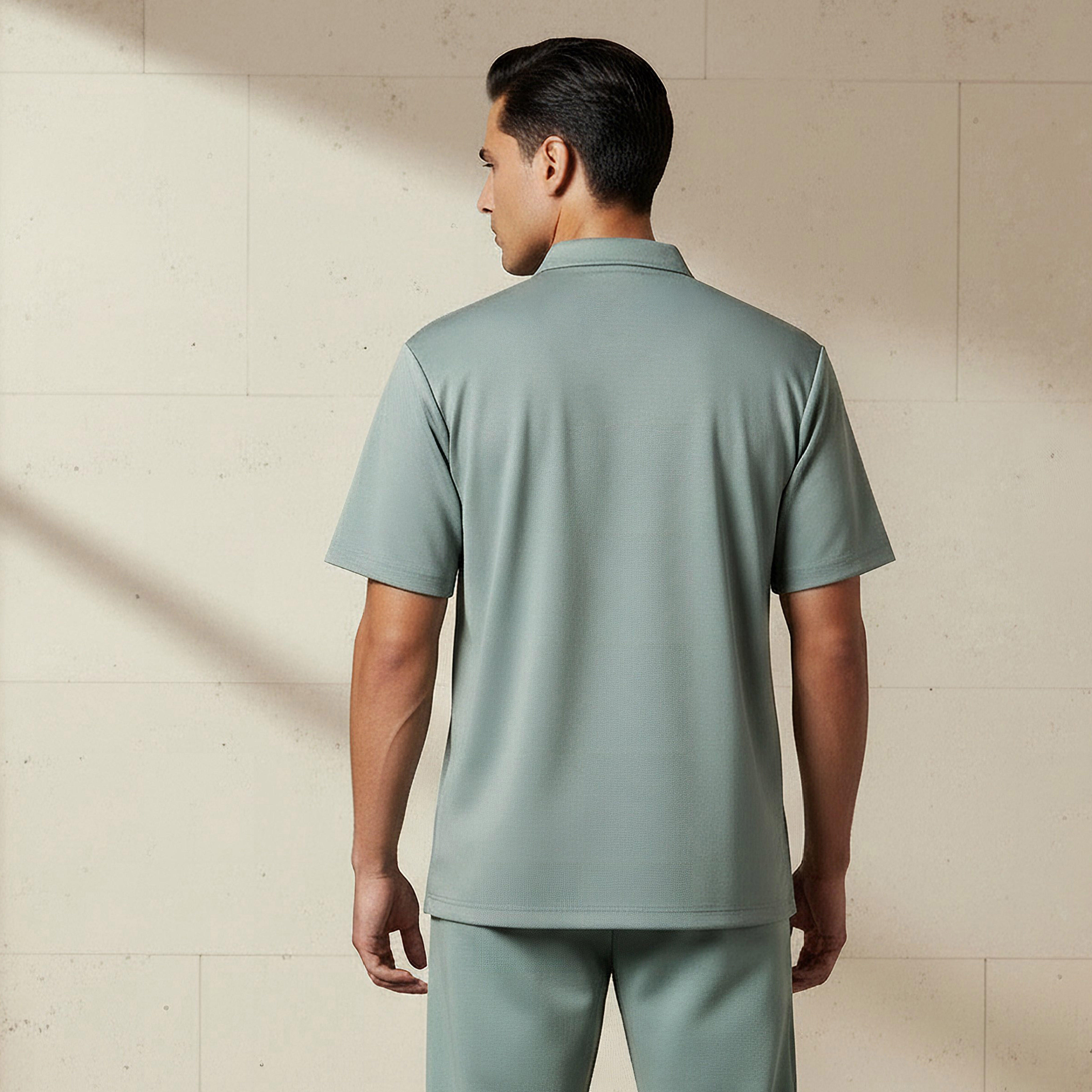 Love Pangolin Men Half Zip Polo T-shirt-men-clothing-tshirtsandpolos-polos-image-3