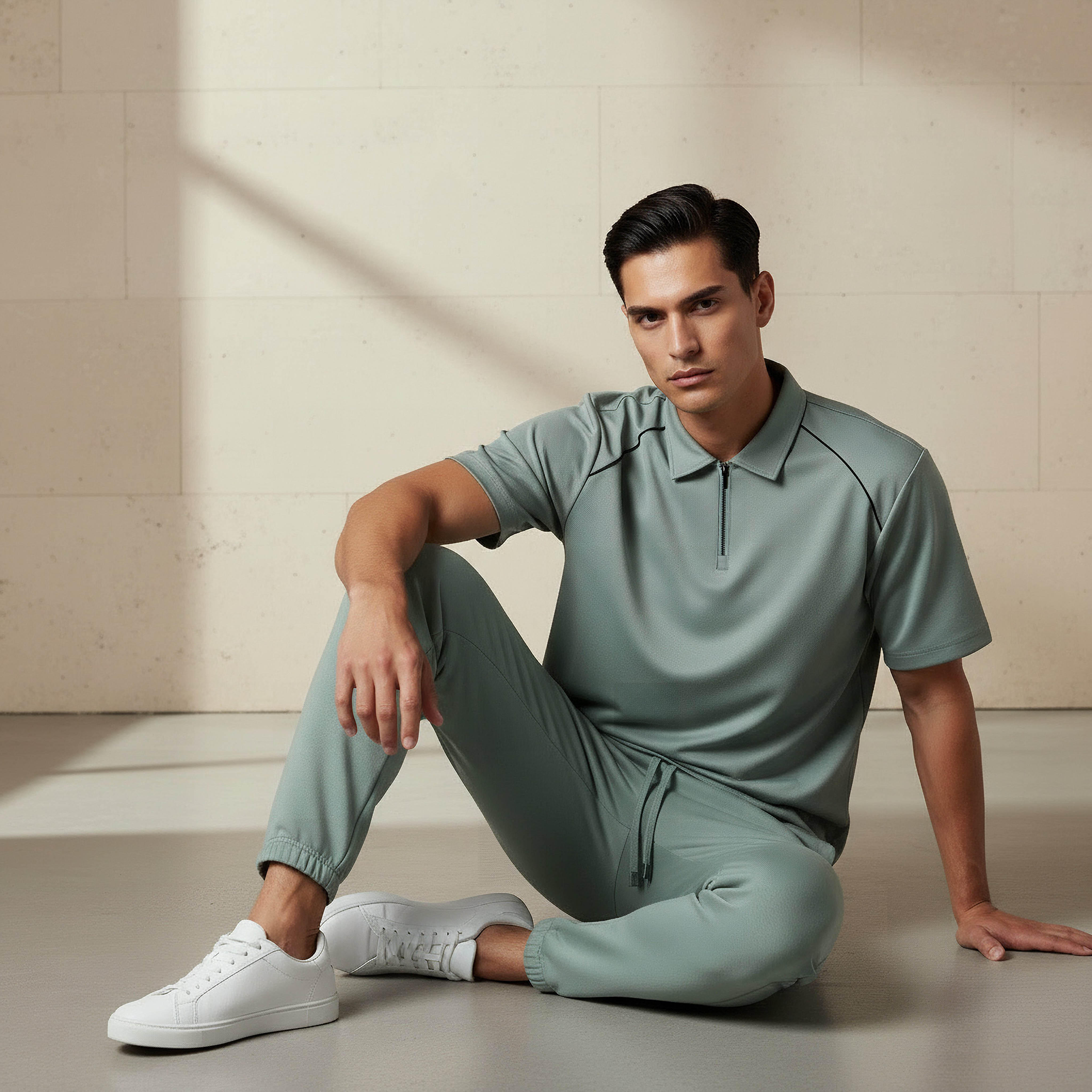 Love Pangolin Men Half Zip Polo T-shirt-men-clothing-tshirtsandpolos-polos-image-5