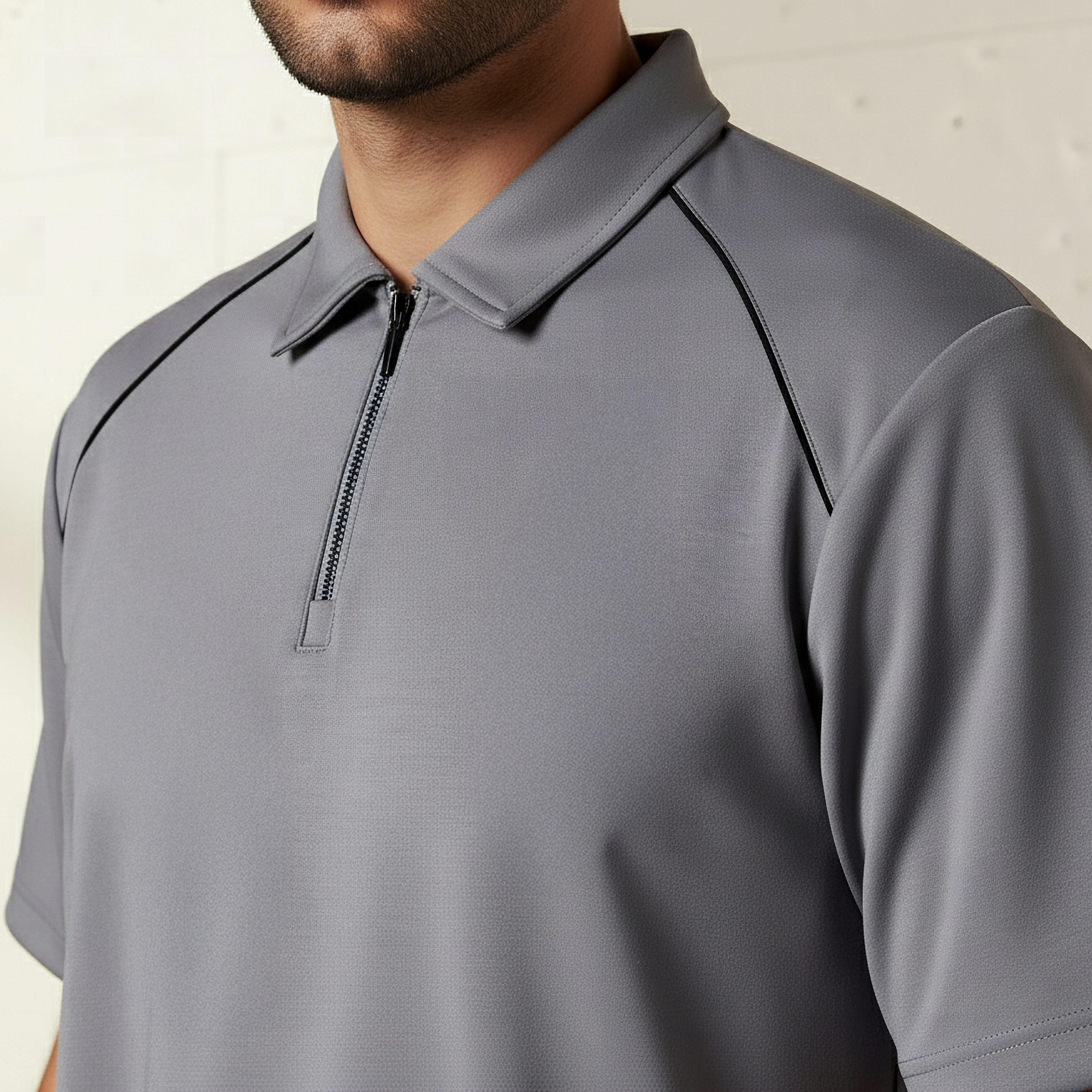 Love Pangolin Men Half Zip Polo T-shirt-men-clothing-tshirtsandpolos-polos-image-4