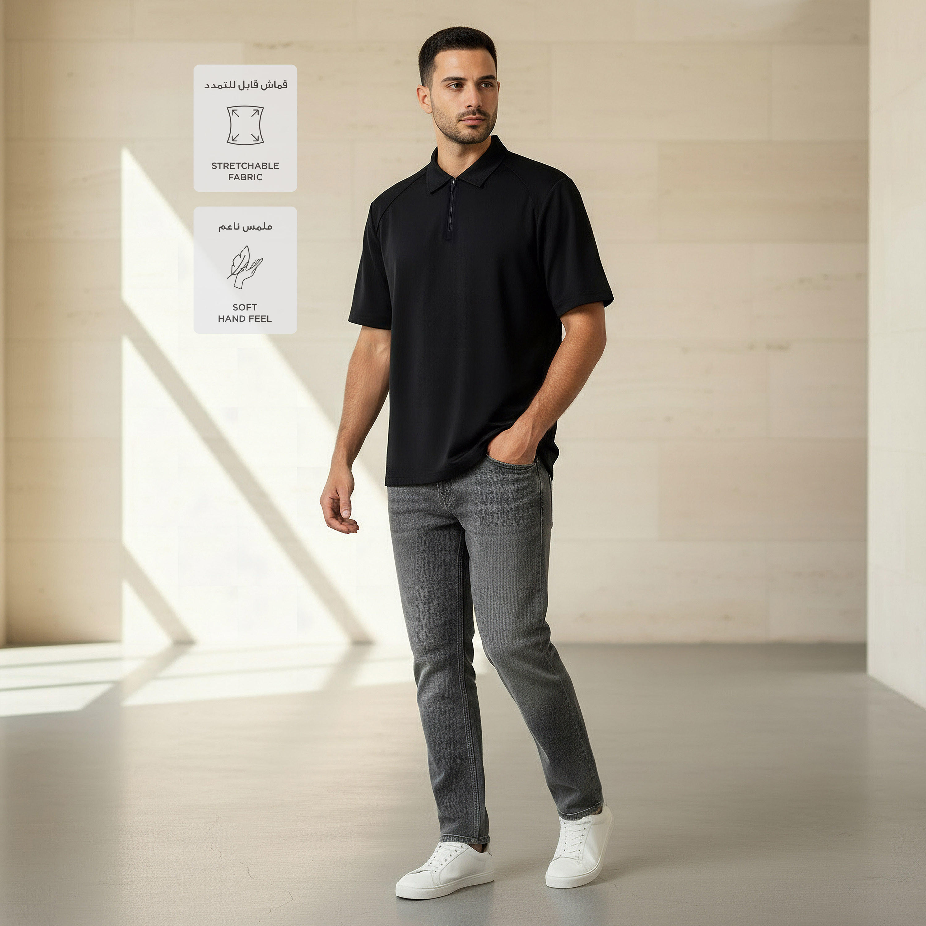 Love Pangolin Men Half Zip Polo T-shirt-men-clothing-tshirtsandpolos-polos-image-2