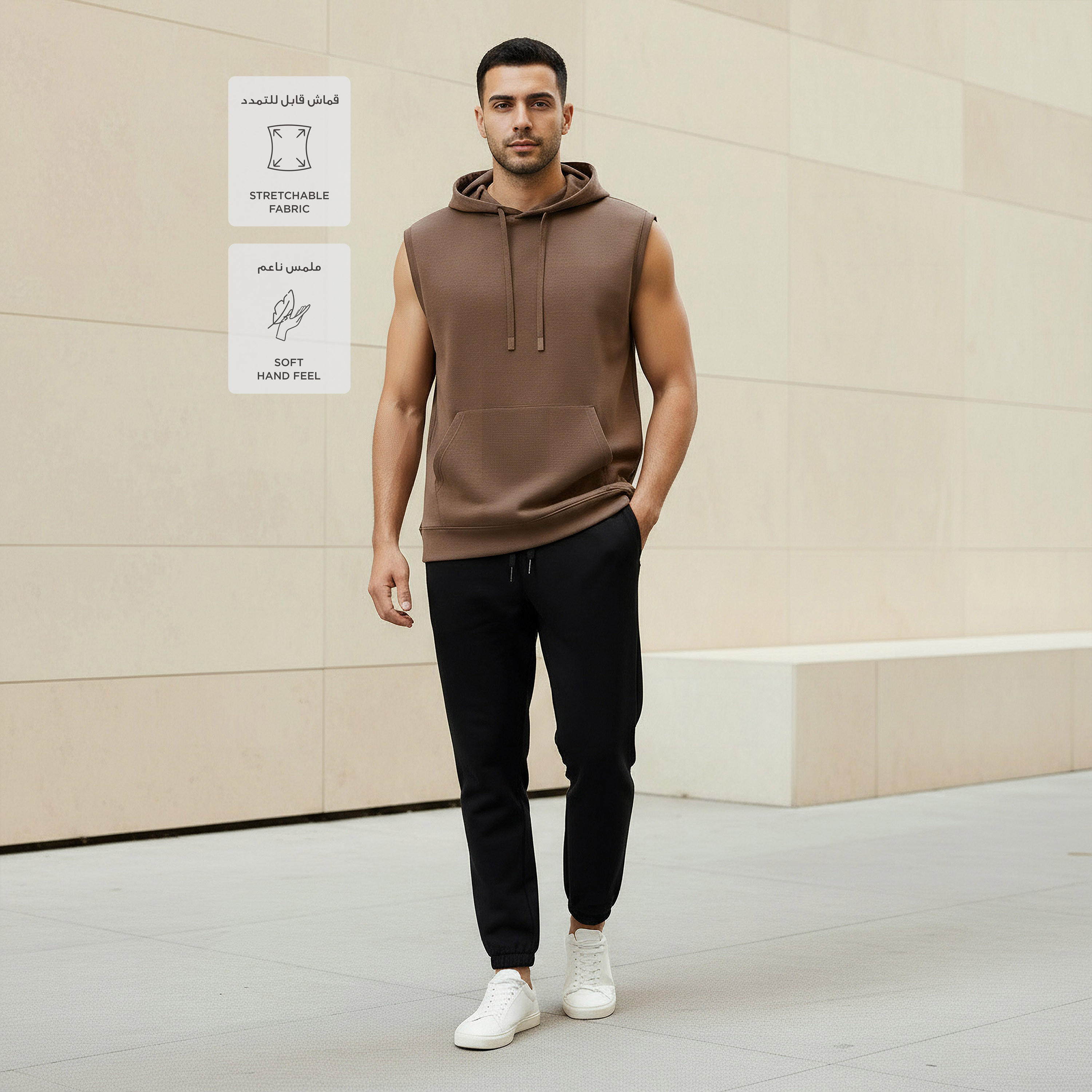 Love Pangolin Men Sleeveless Hoodie-men-winterwear-hoodiesandsweatshirts-image-2