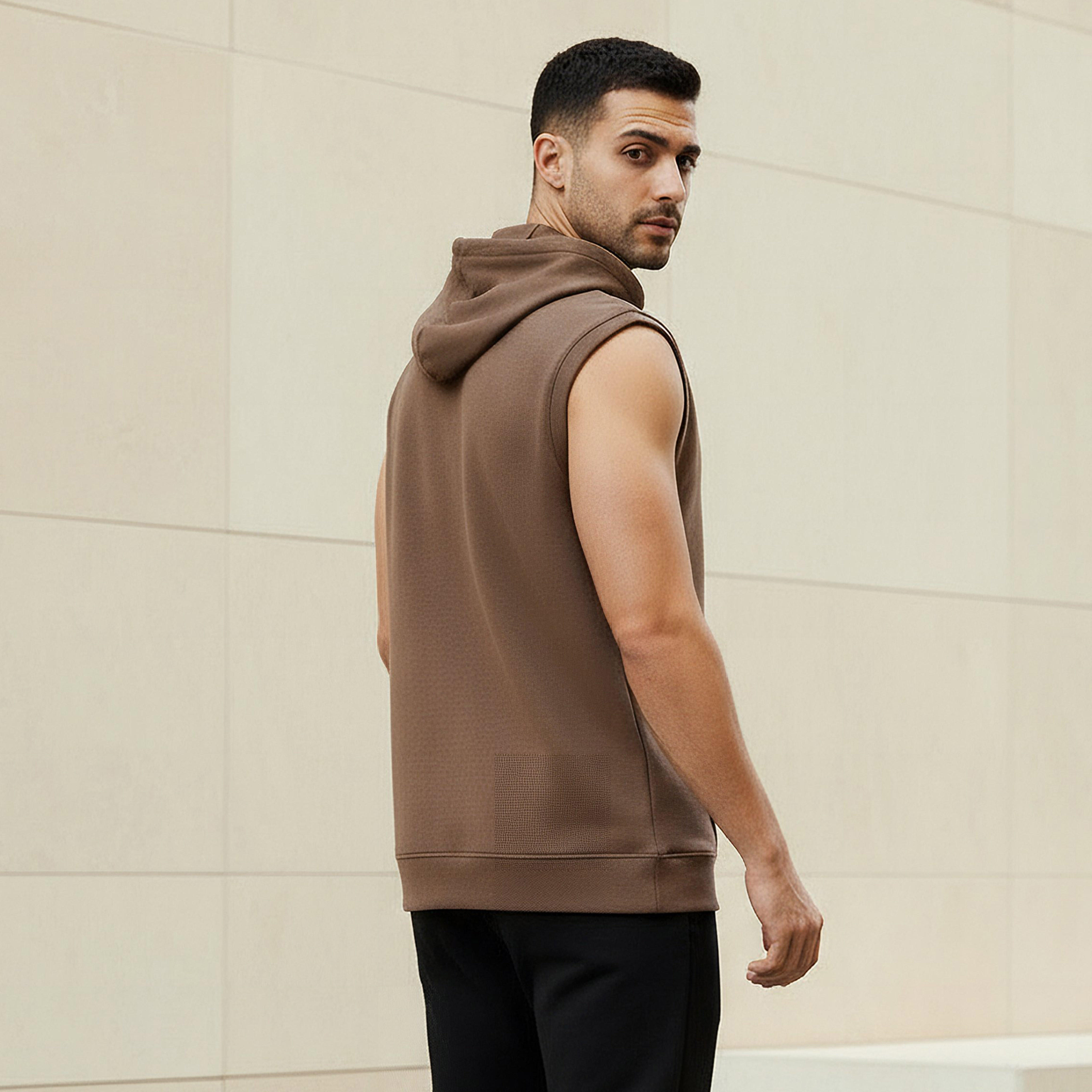 Love Pangolin Men Sleeveless Hoodie-men-winterwear-hoodiesandsweatshirts-image-3