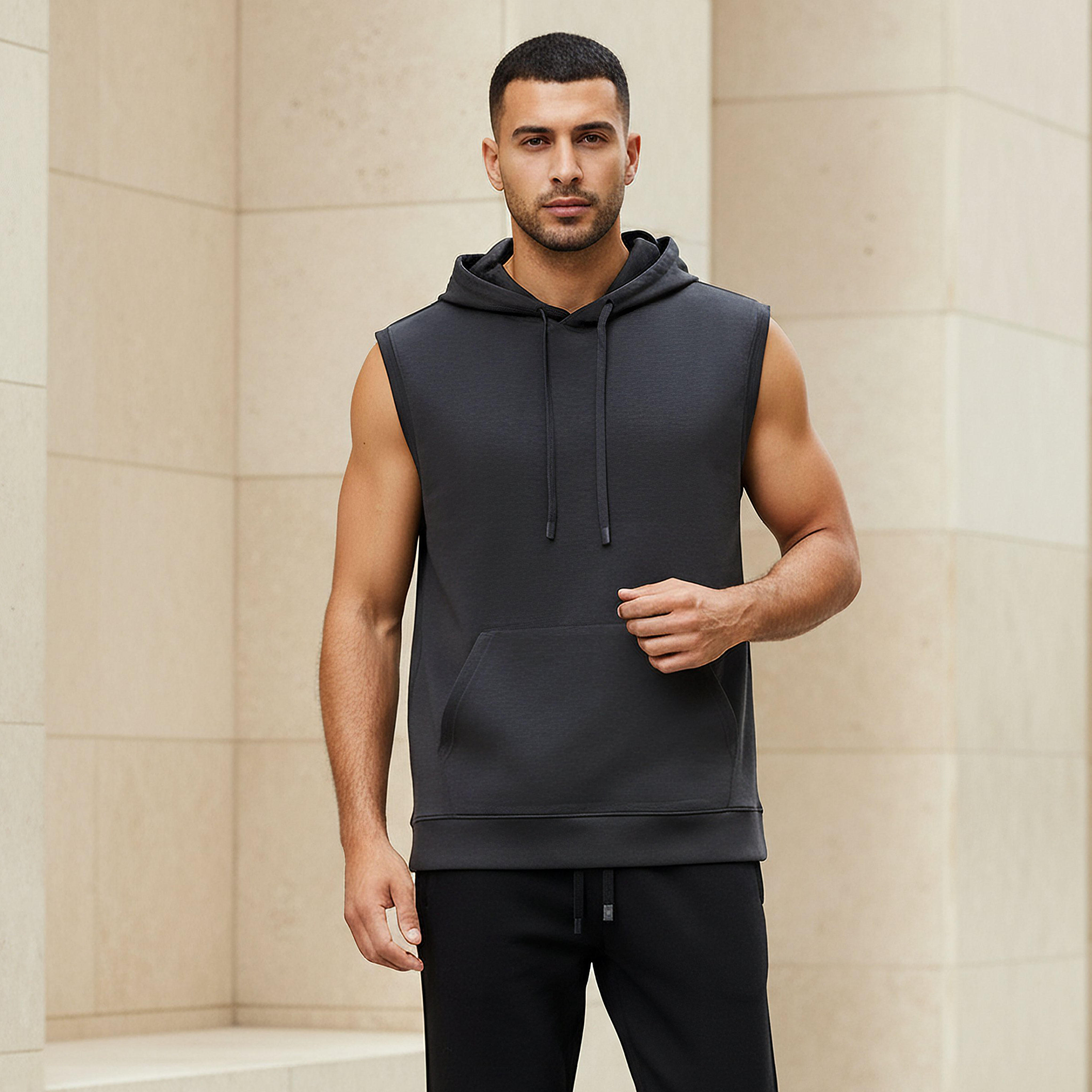 Love Pangolin Men Sleeveless Hoodie-men-winterwear-hoodiesandsweatshirts-image-1