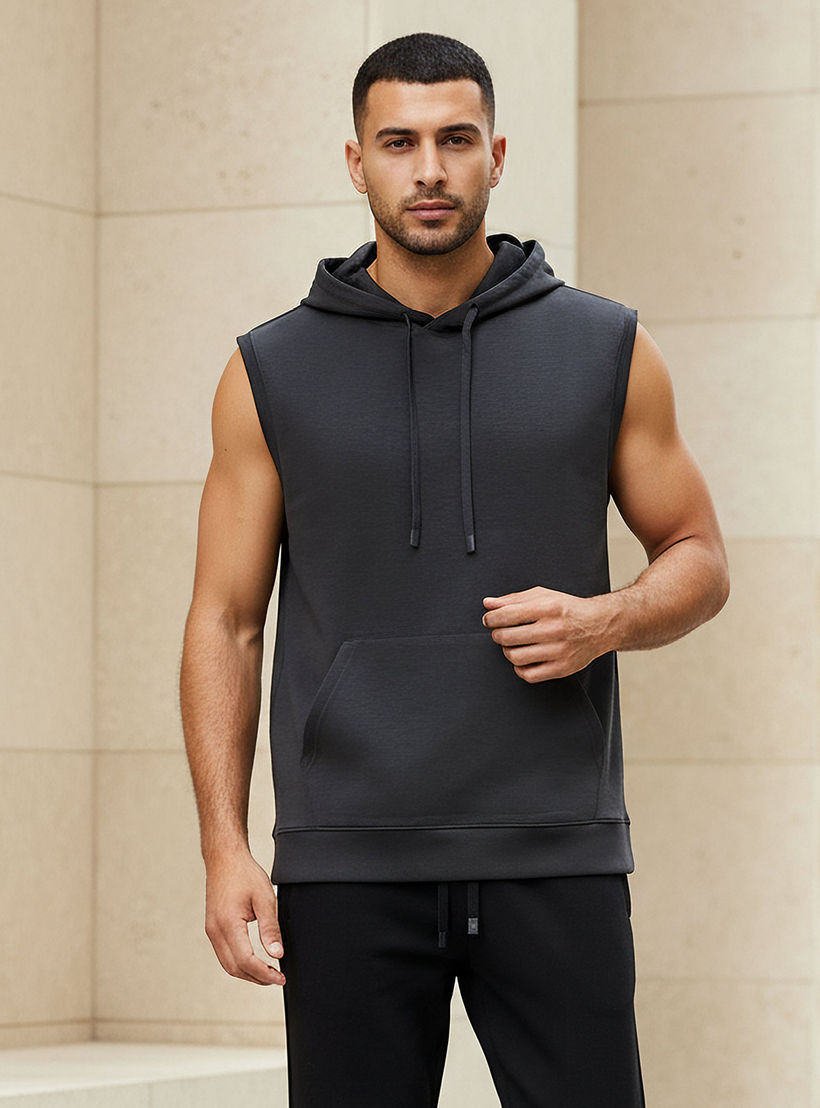 Love Pangolin Men Sleeveless Hoodie-men-winterwear-hoodiesandsweatshirts-image-1