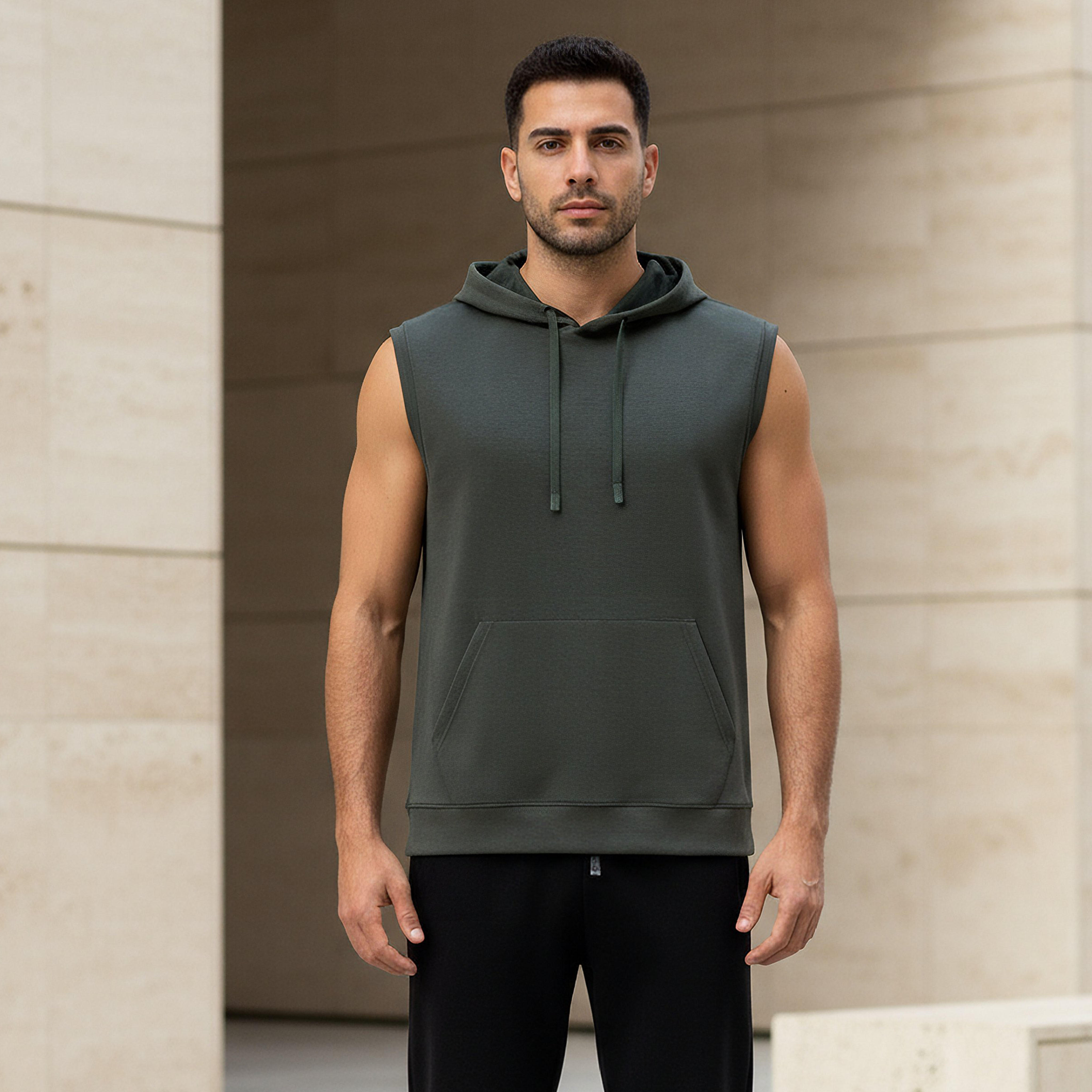 Love Pangolin Men Sleeveless Hoodie-men-winterwear-hoodiesandsweatshirts-image-1