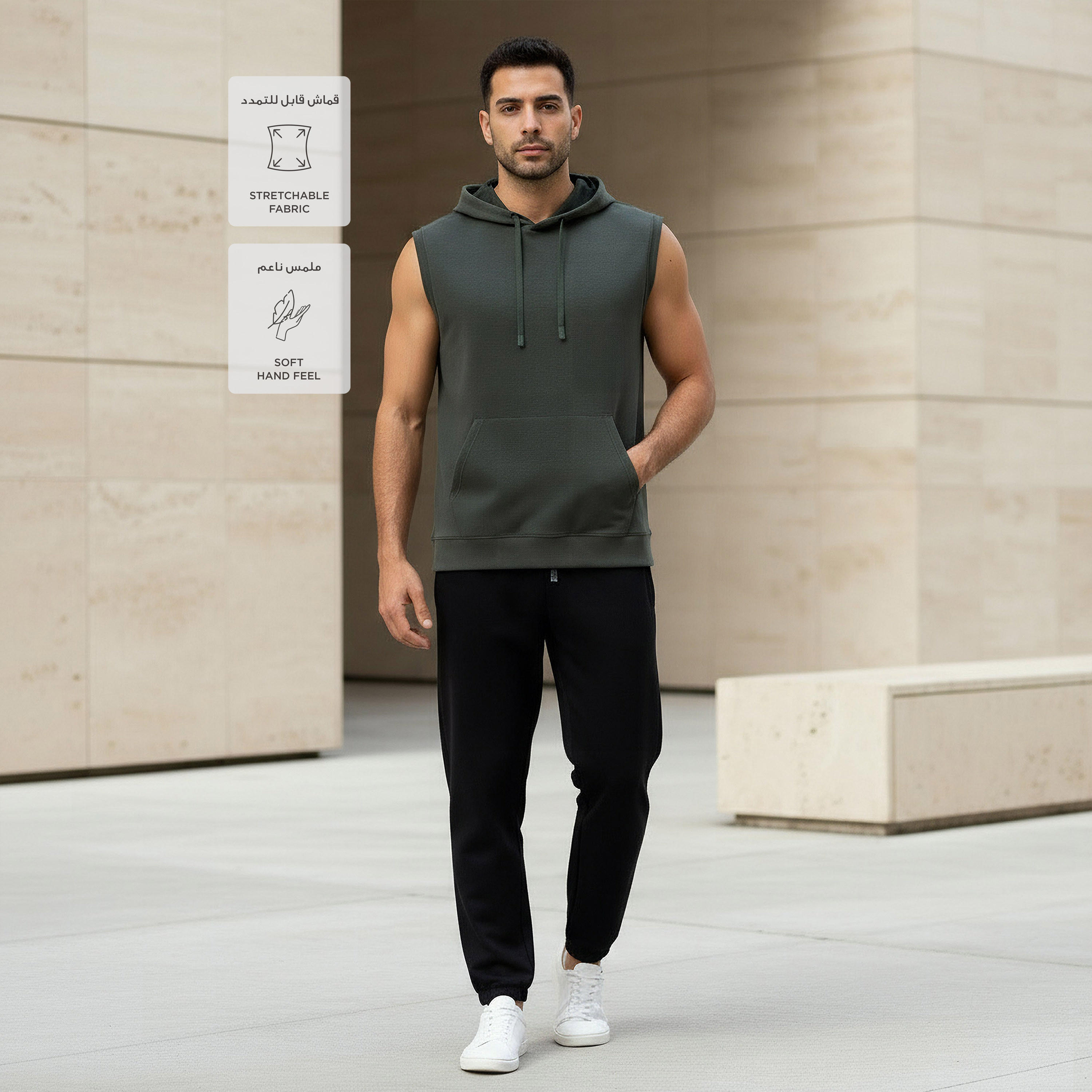 Love Pangolin Men Sleeveless Hoodie-men-winterwear-hoodiesandsweatshirts-image-2