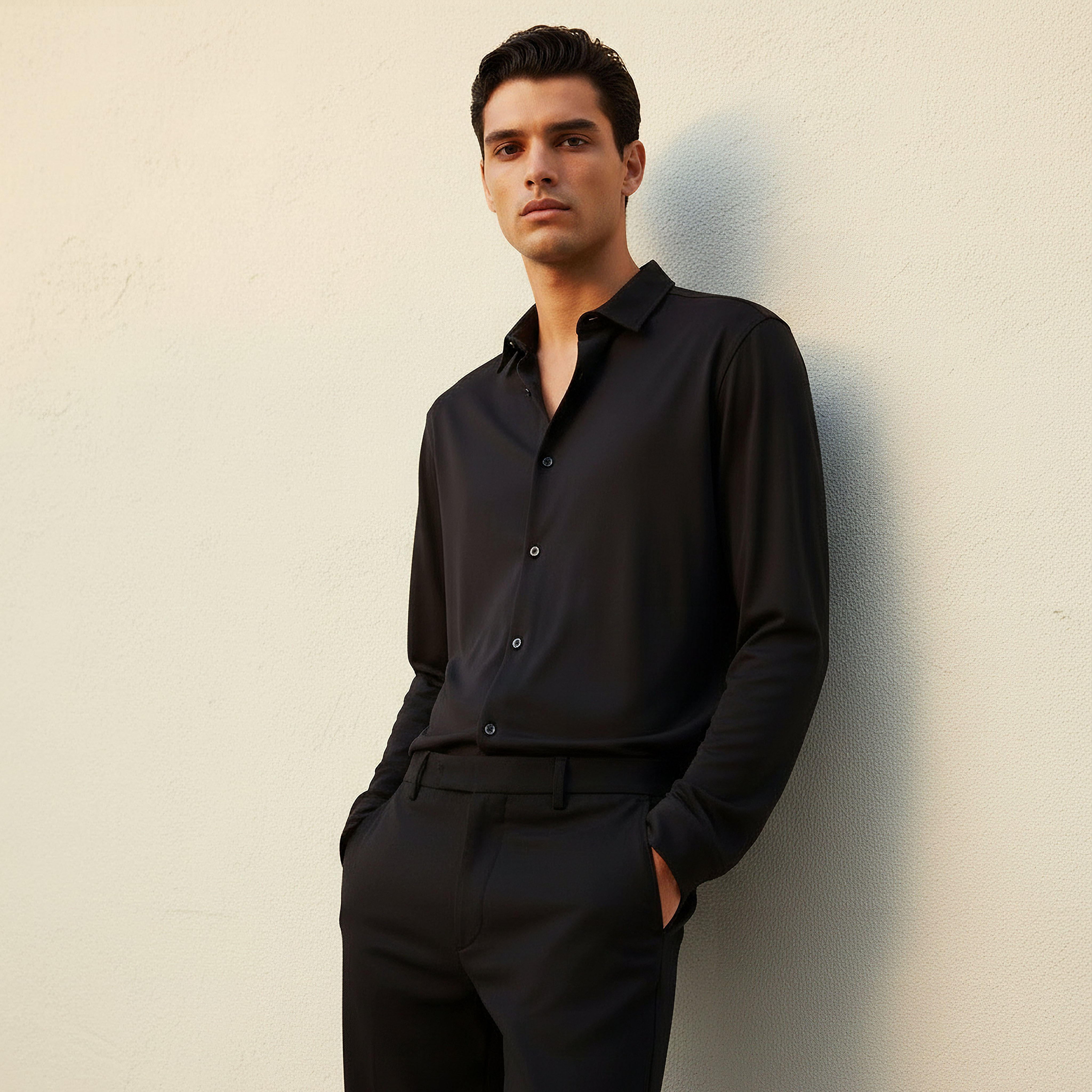 Love Pangolin Men Regular Fit Collared Long Sleeves Shirt-men-clothing-shirts-image-6